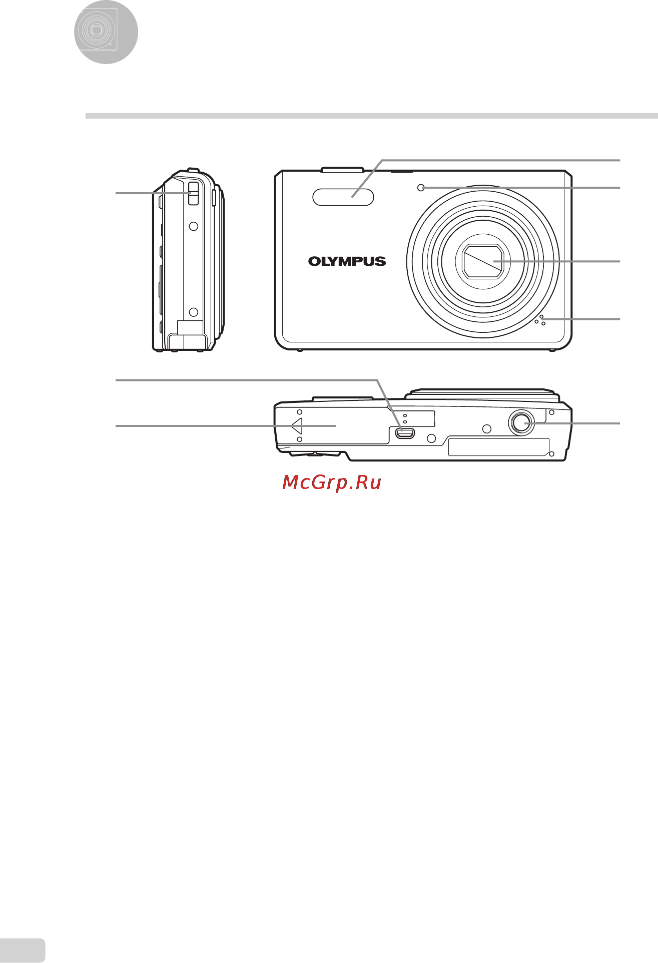 Olympus FE-4000 [6/58] Названия частей