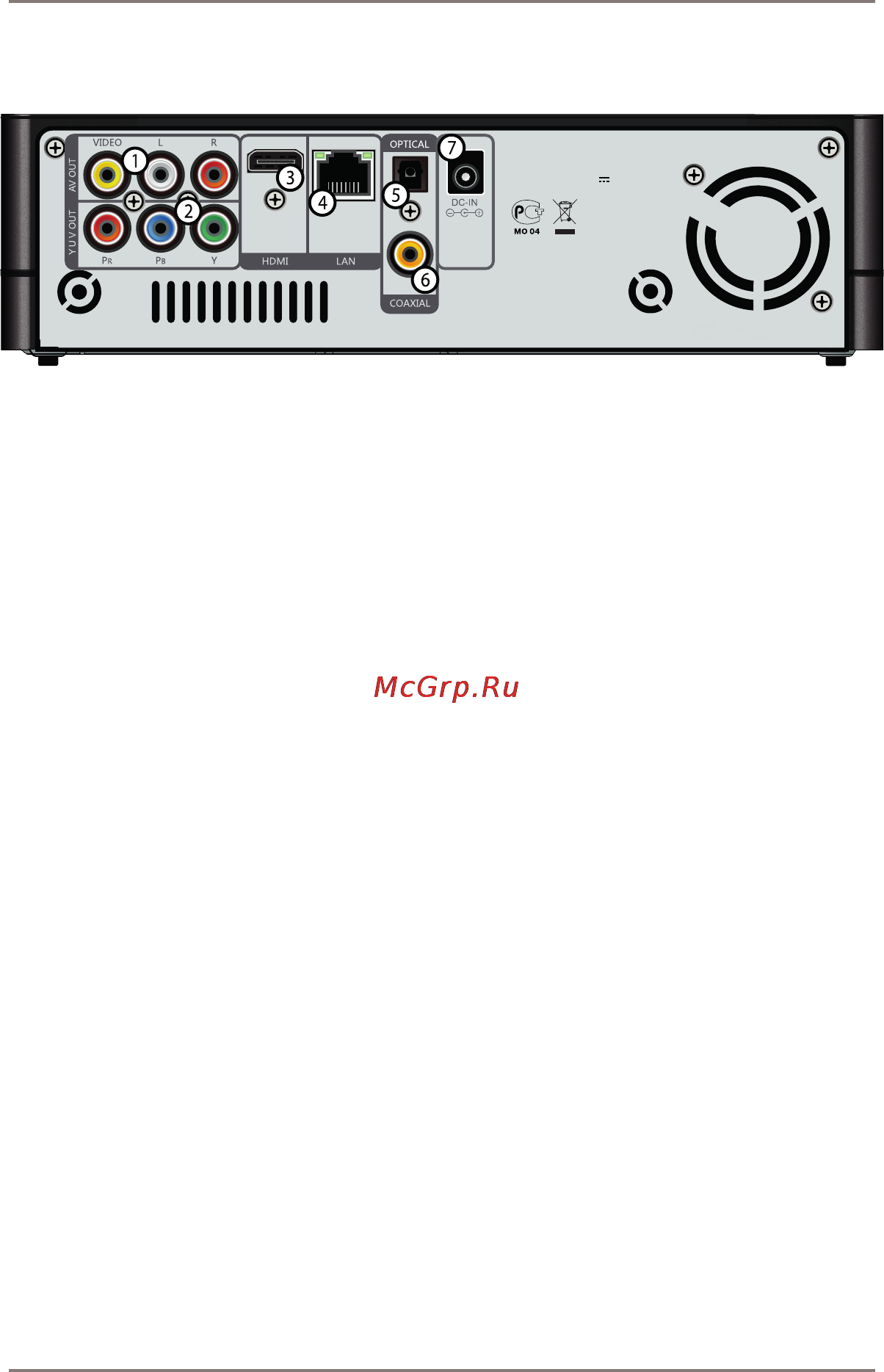 Gmini MAGICBOX HD1200 [11/56] Вход для блока питания 12 в 2 а
