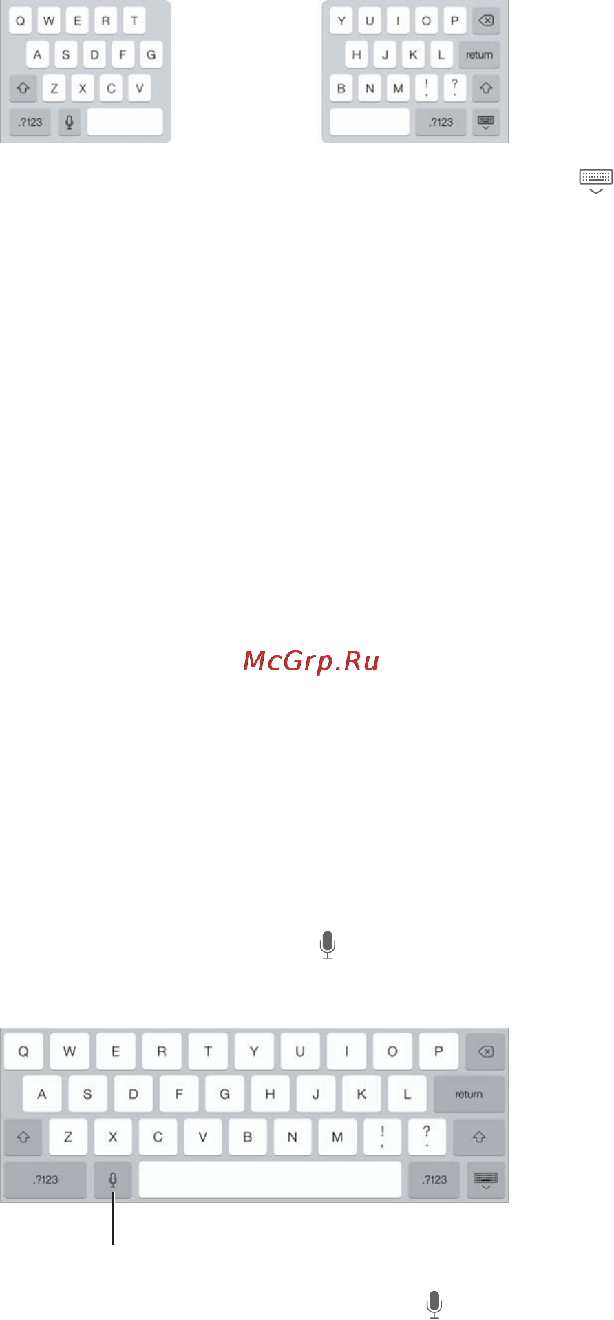 Apple iPad Air 32Gb Wi-Fi + Cellular Silver (MD795) [29/153] Раскладки клавиатуры