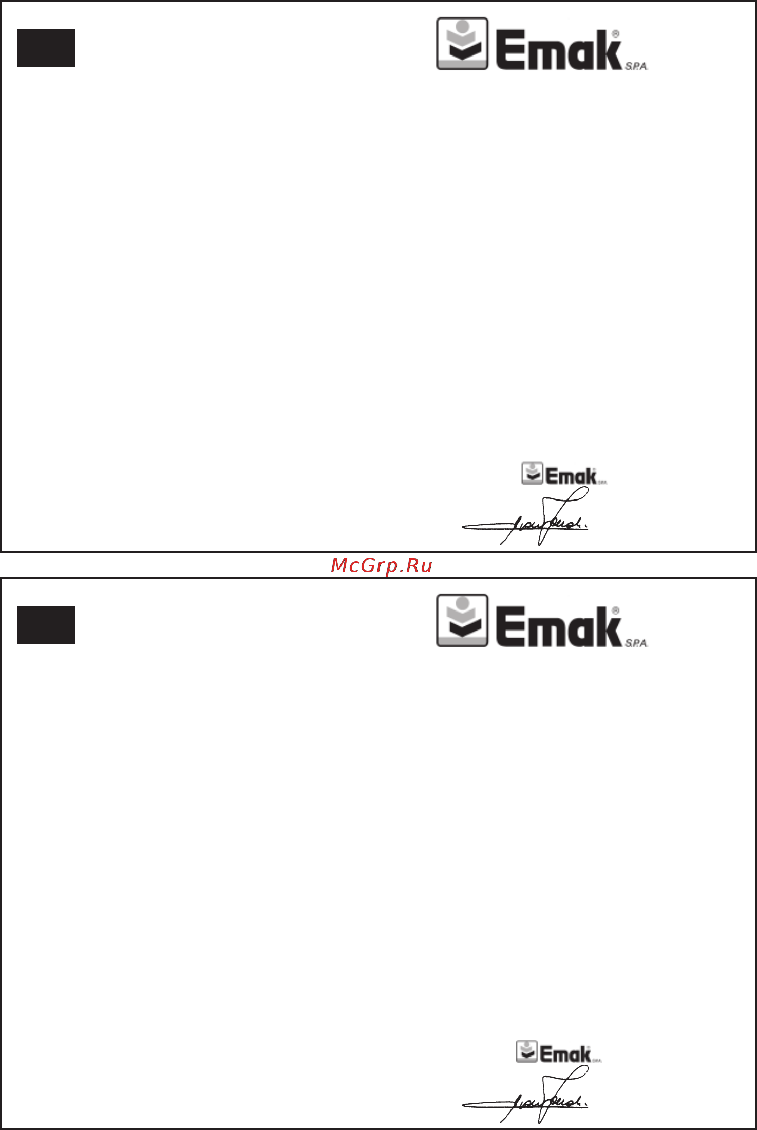 Oleo-Mac PW 135 C [134/142] Emak s p a via fermi 4 42011 bagnolo in piano re talianska republika