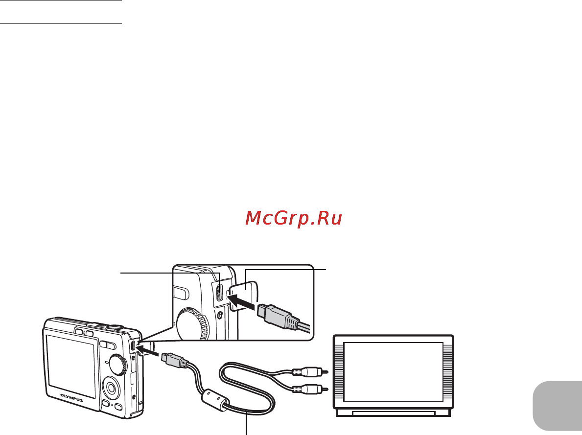 Olympus FE-190 [29/80] Воспроизведение снимков через тв