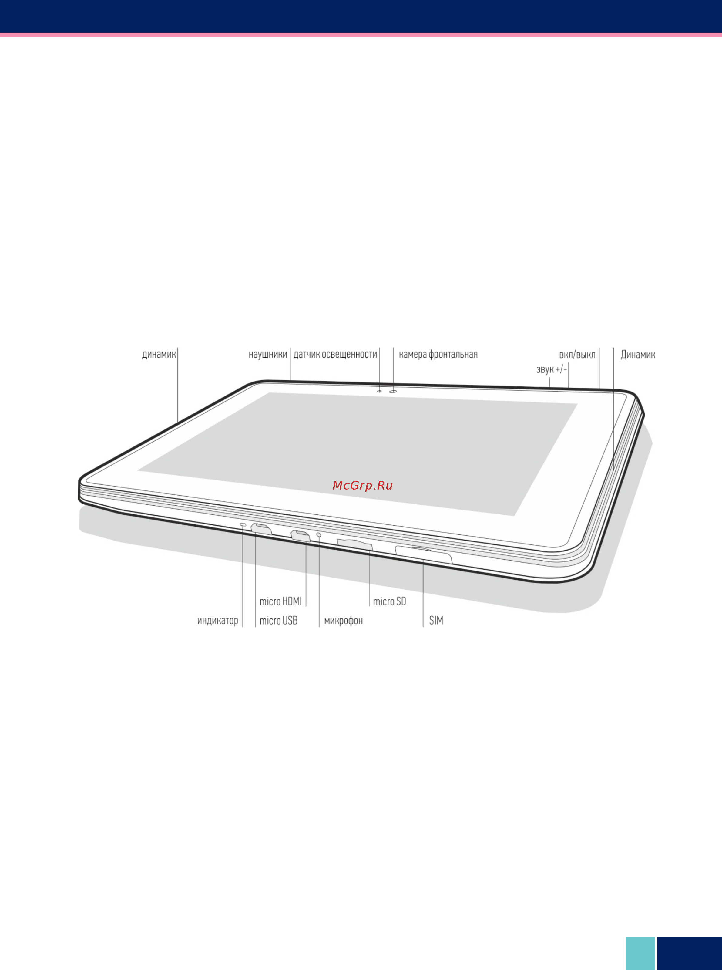 Wexler TAB 7iS 8GB+3G Black [5/36] Включение выключение и блокировка