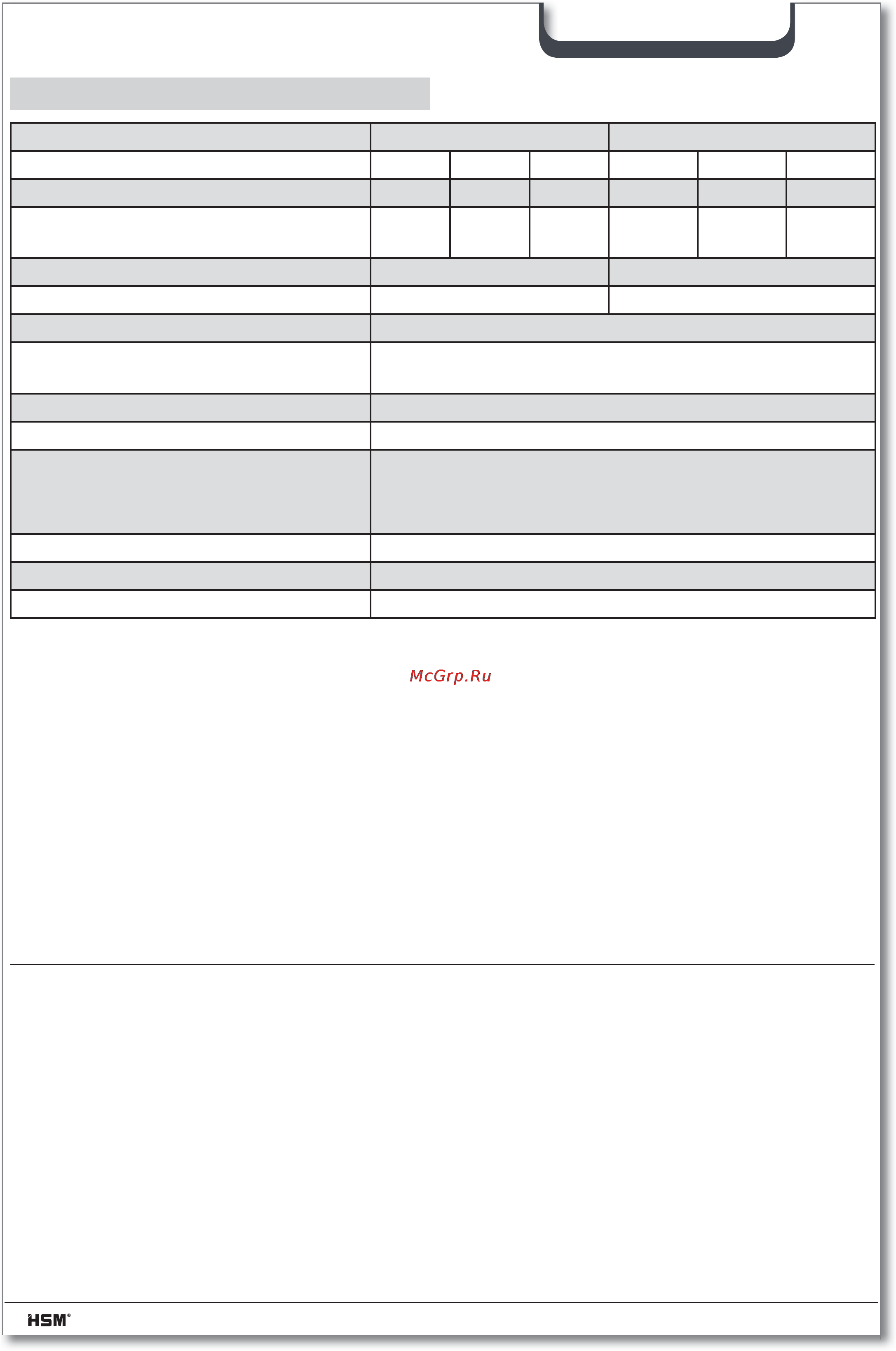 Hsm CLASSIC 105.3 (0,78×11) [8/68] Dane techniczne