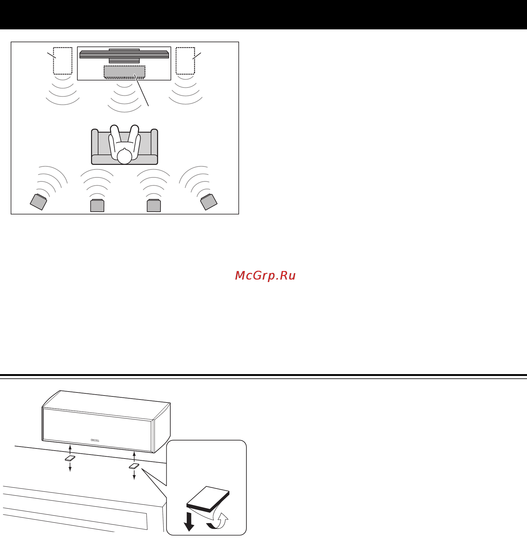 Yamaha NS-P160 Black [10/32] Installation de l enceinte centrale