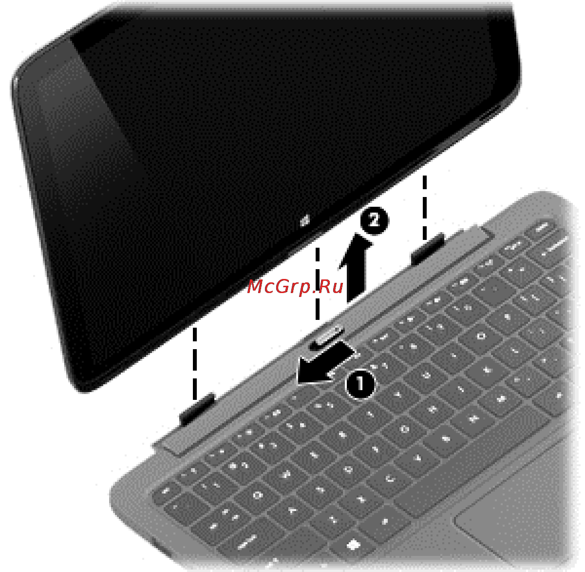 HP Pavilion 11-h000er E7G19EA [27/93] Изменение режима просмотра планшета