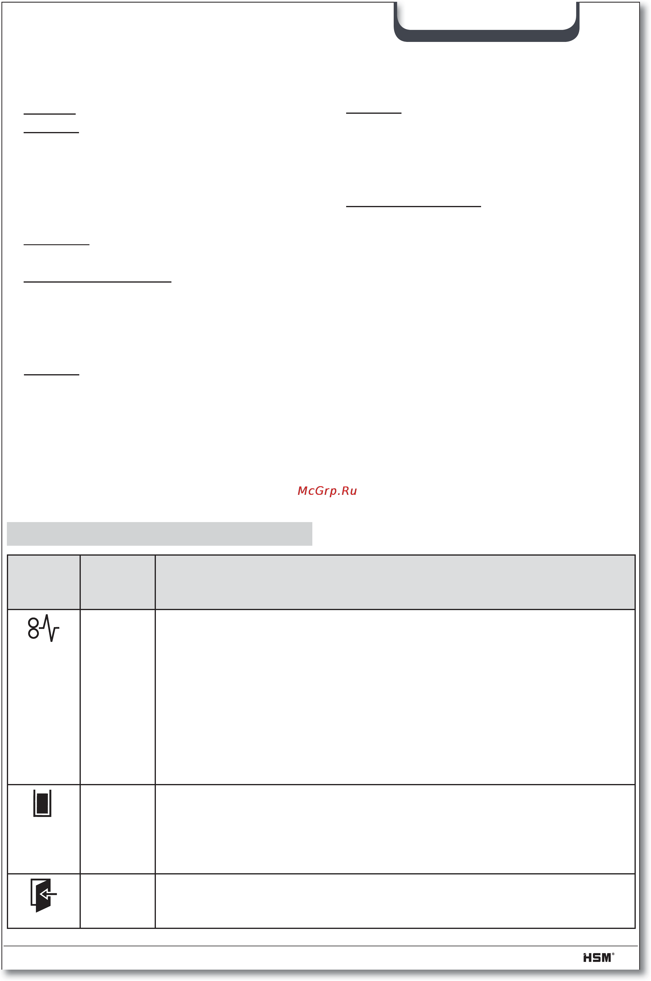 Hsm SECURIO B24 (4,5×30) [15/92] Odstraňování poruch