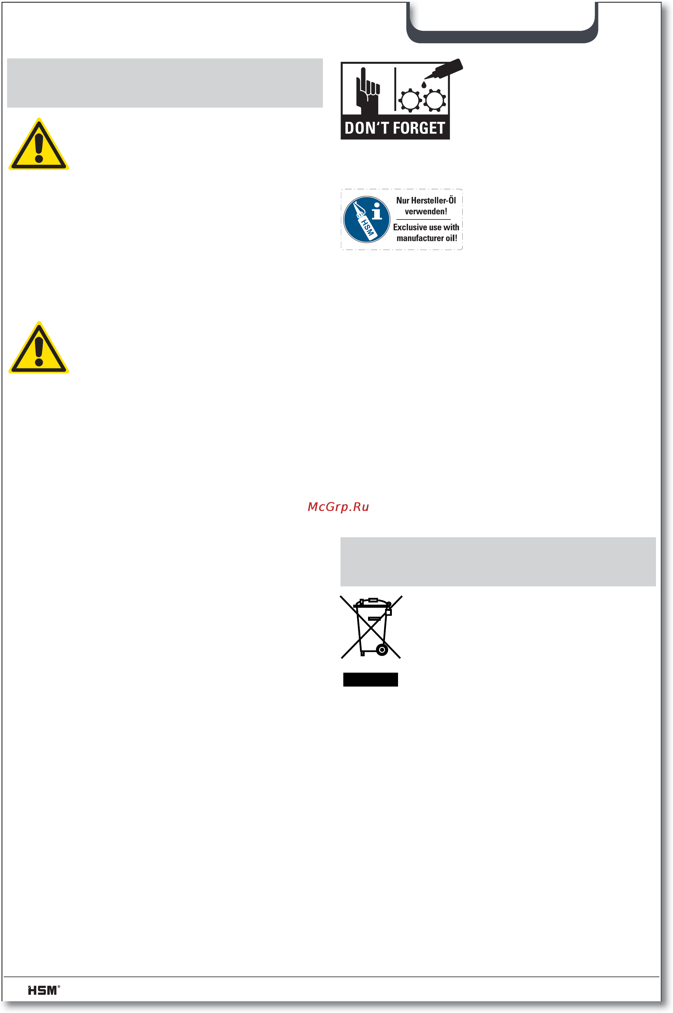 Hsm SECURIO B24 (5,8) [64/92] Curăţarea şi întreţinerea curentă