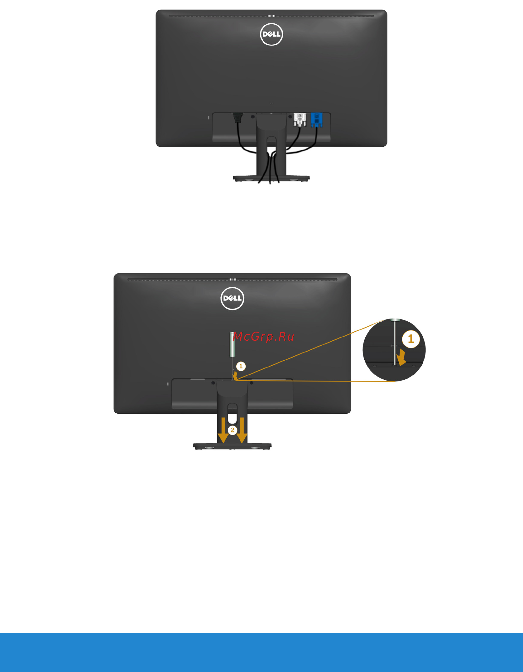 Dell E2214H [25/69] Организация кабелей