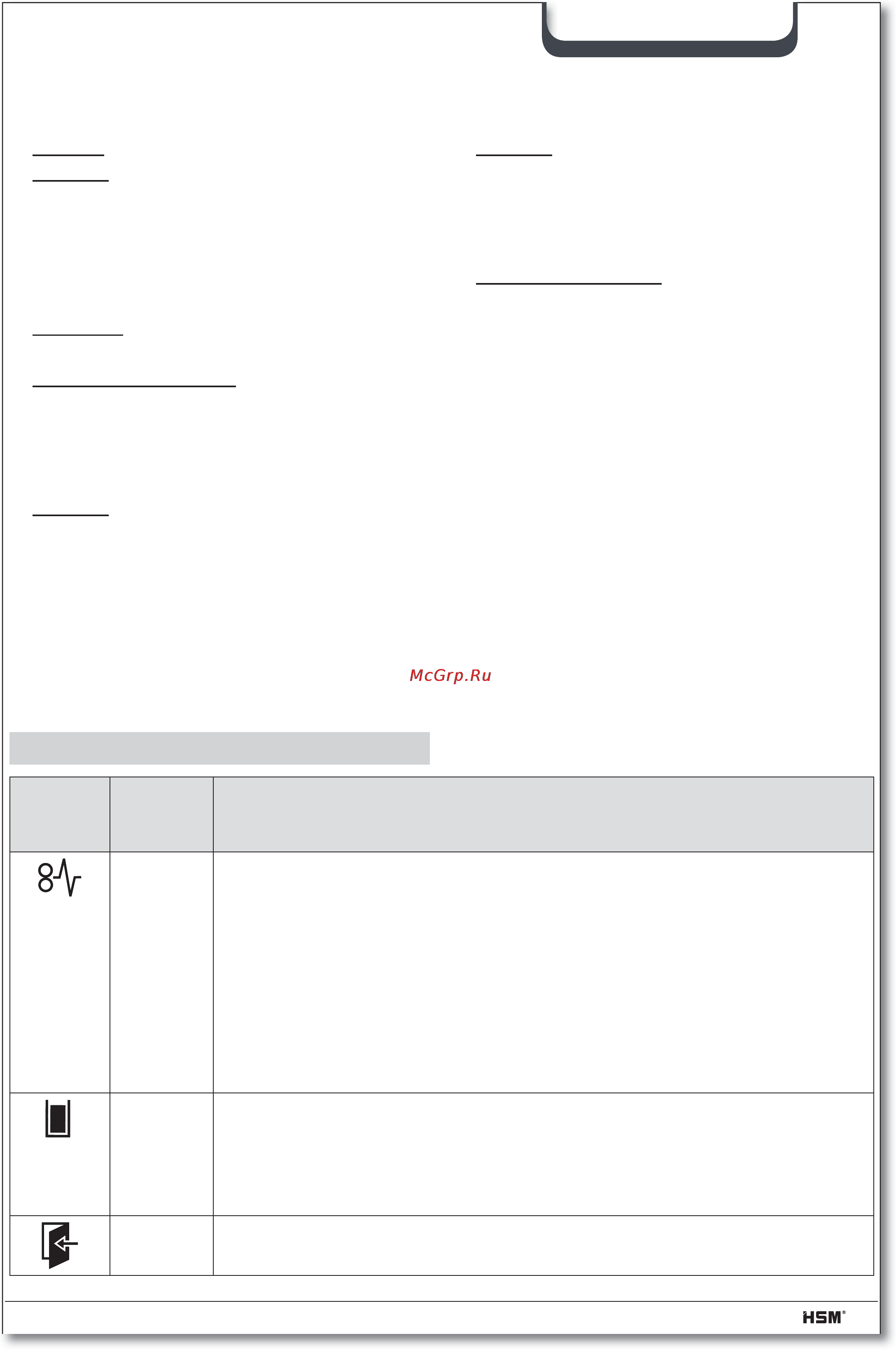Hsm SECURIO B32 (0,78×11) [15/92] Odstraňování poruch