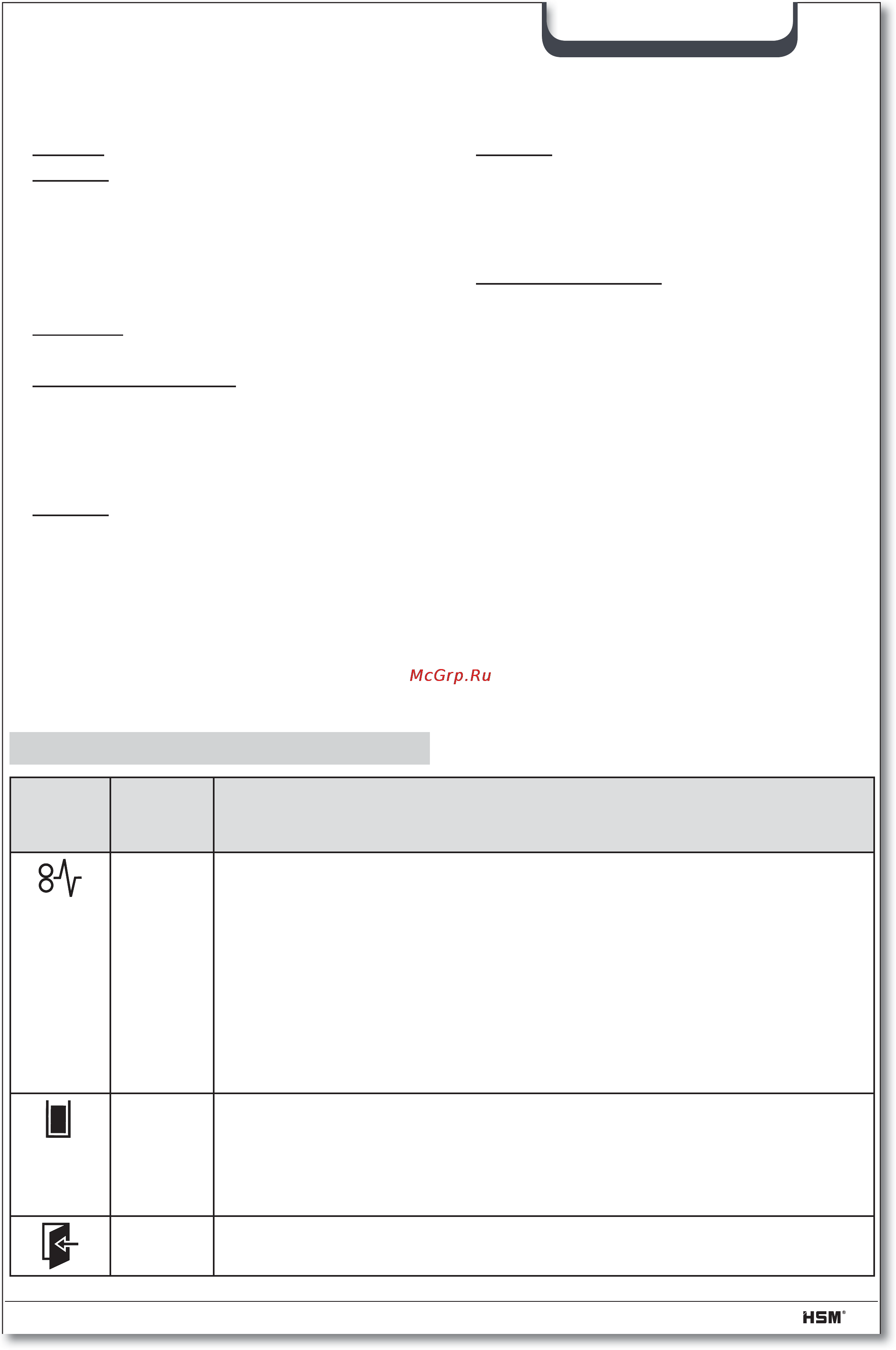 Hsm SECURIO B35 (0,78×11) [15/92] Odstraňování poruch