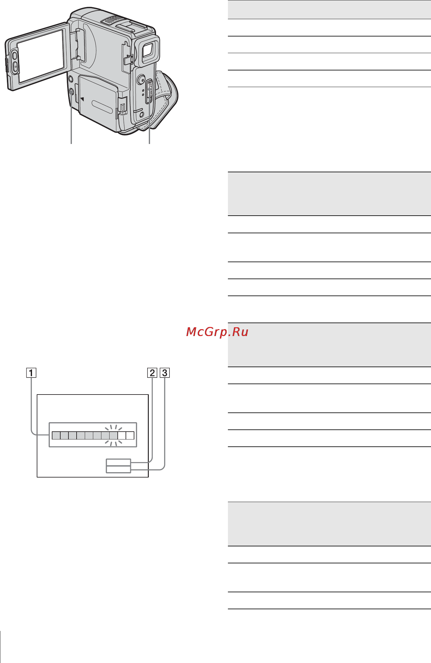Sony DCR-PC106E [14/224] Inspelningstid när du använder sökare
