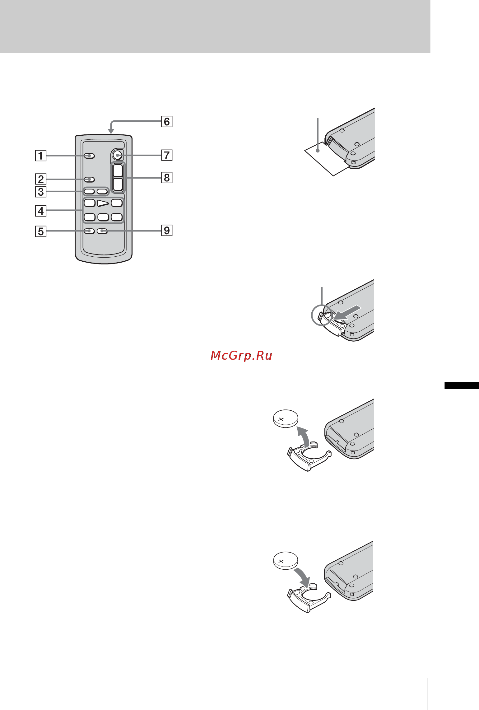 Sony DCR-PC106E [217/224] Пульт дистанционного управления