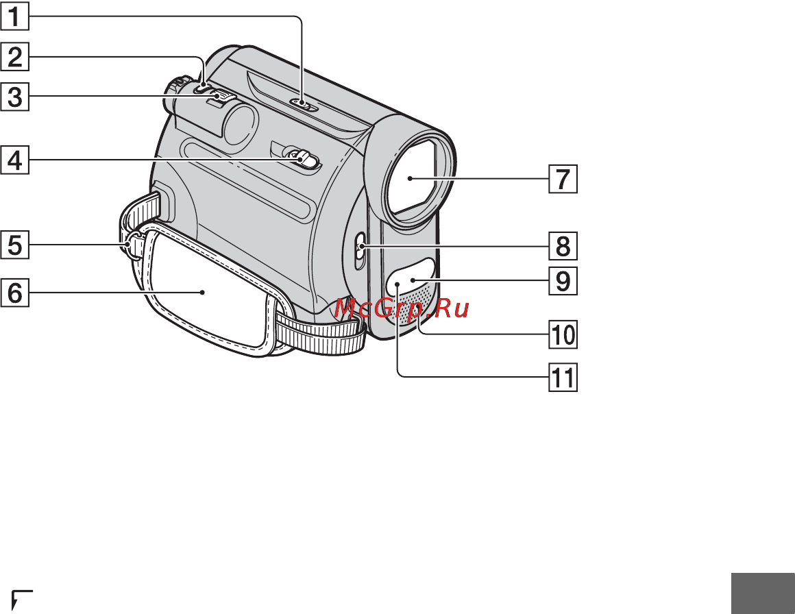 Sony DCR-HC62E [103/112] Идентификация частей и органов управления