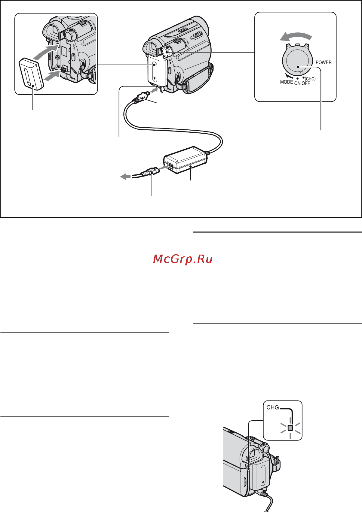 Sony DCR-HC52E [10/88] Шаг 2 зарядка батарейного блока