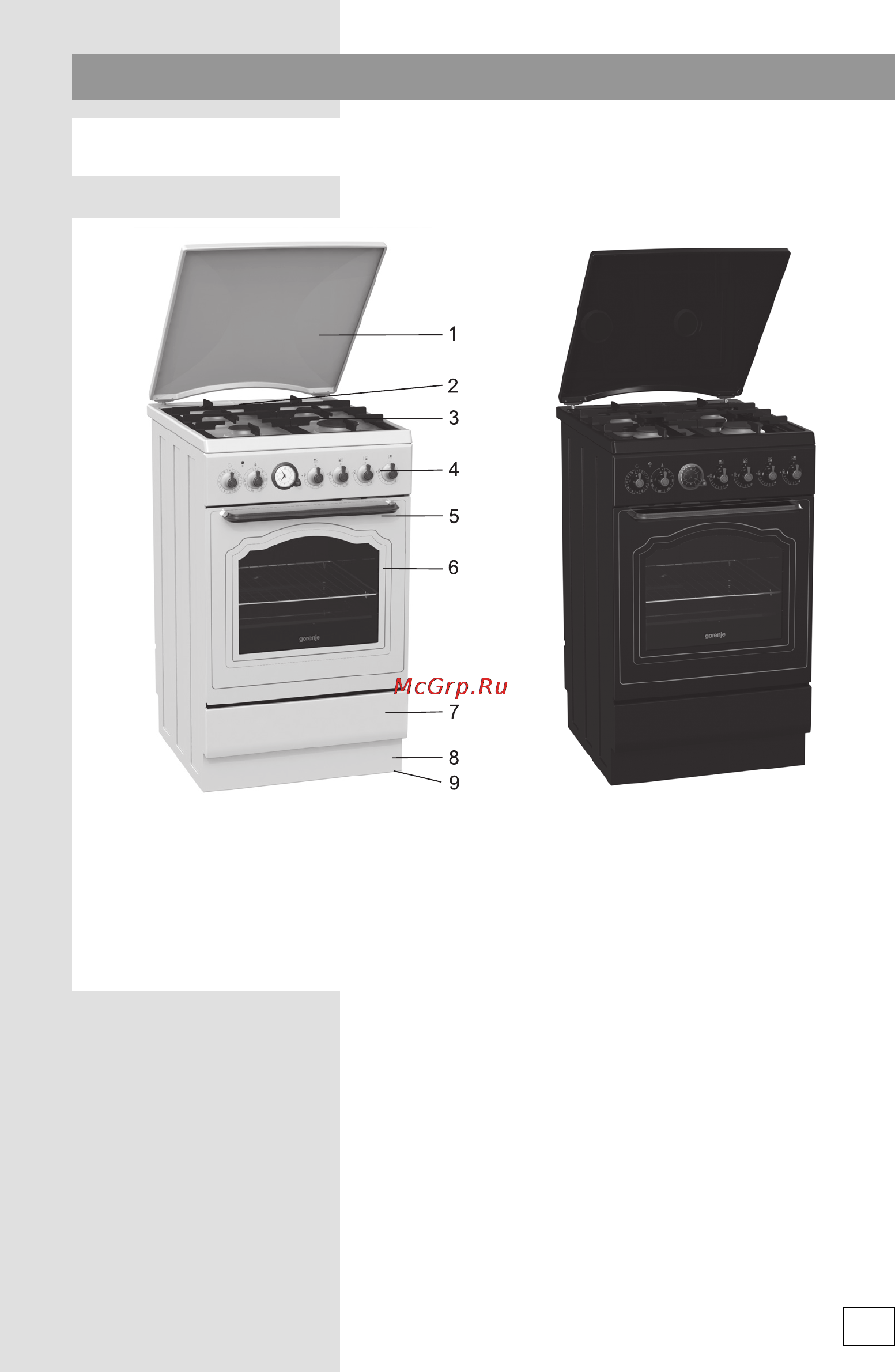 Gorenje Classico K57CLB [9/56] Описание прибора