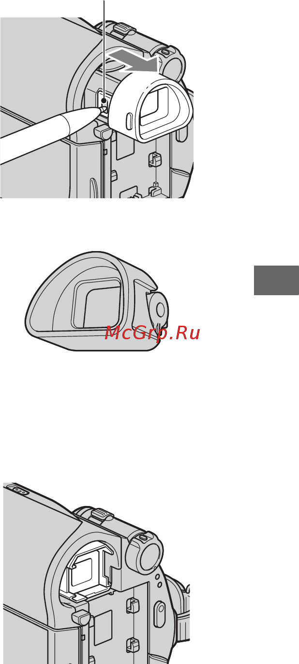 Sony DCR-HC38E [73/88] Удалите пыль с блока окуляра вентилятором и т п