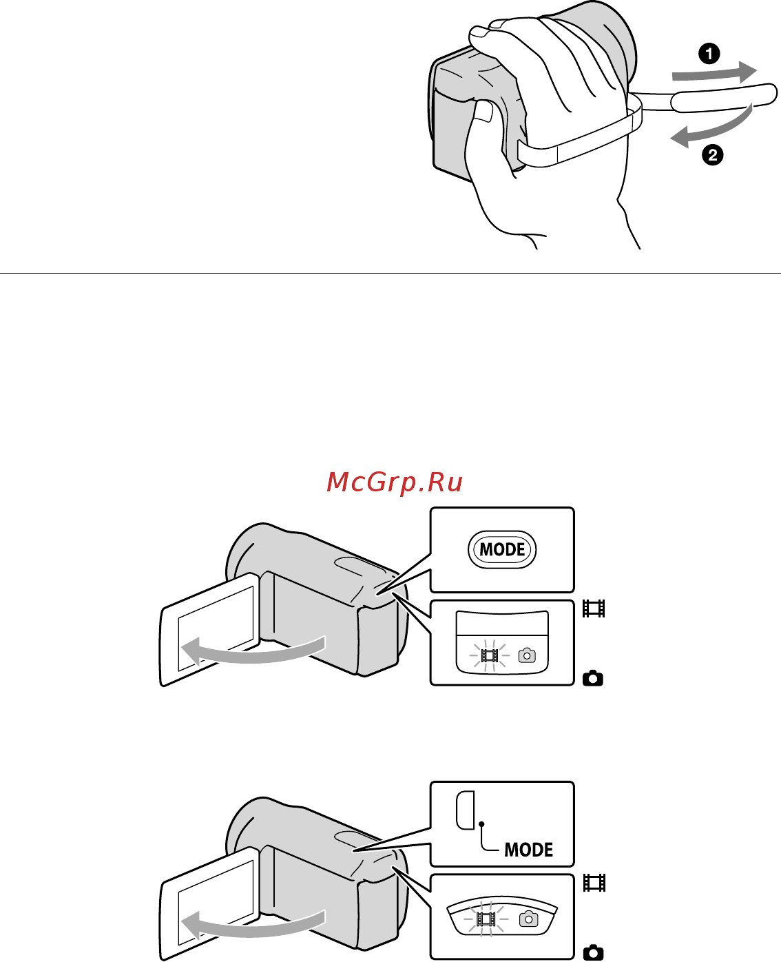 Sony DCR-SX44E [22/113] Откройте экран жкд видеокамеры