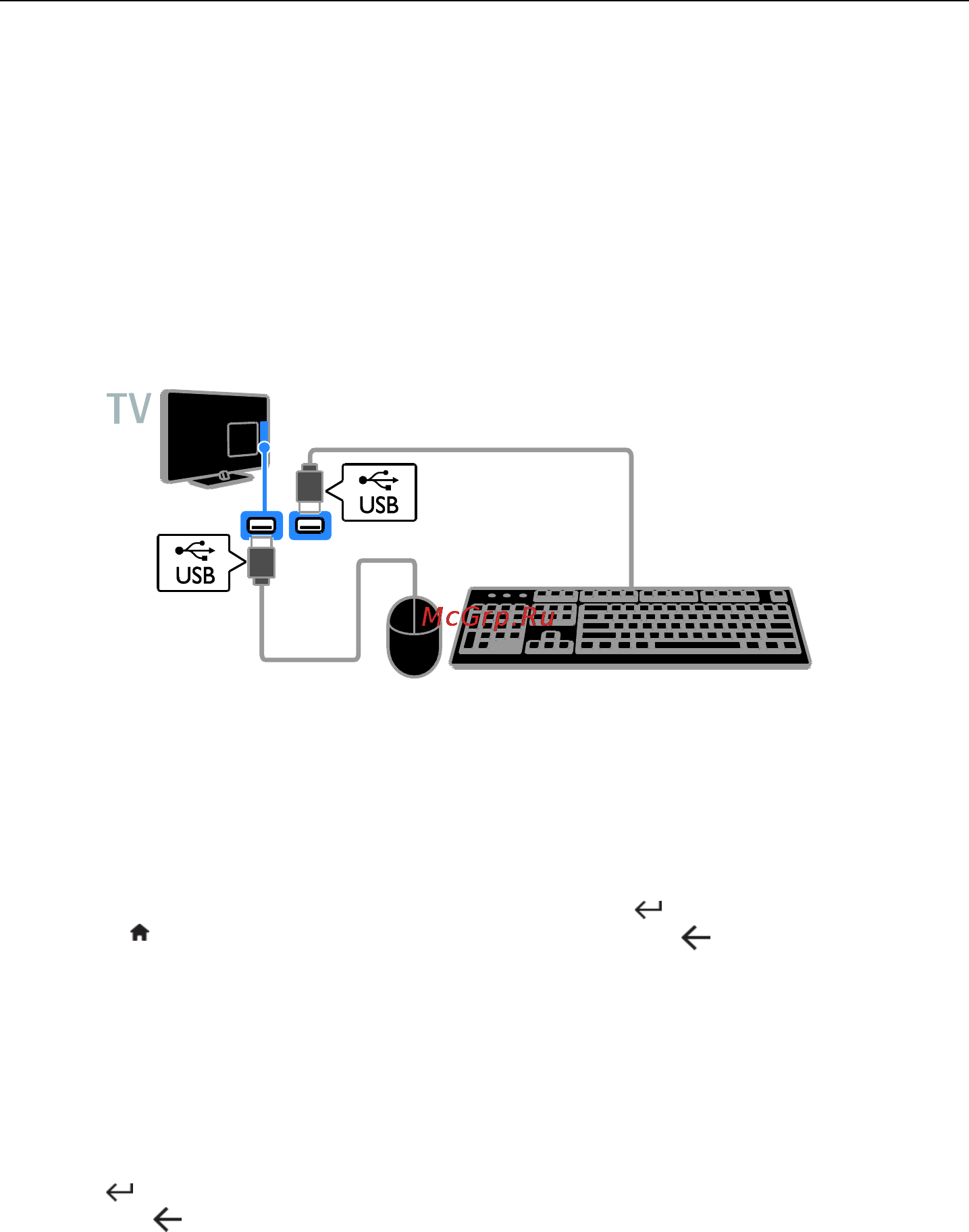 Philips 32PFL4418T/60 [66/90] Клавиатура и мышка