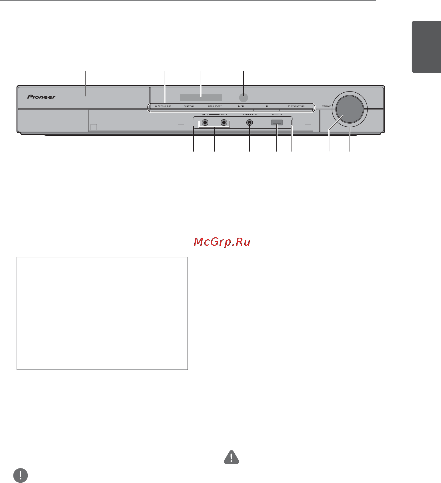 Pioneer MCS-737 [21/84] Передняя панель
