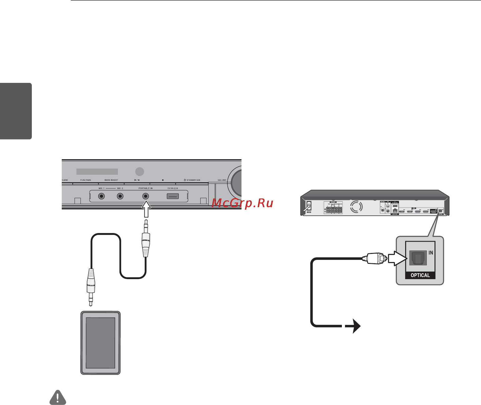 Pioneer MCS-737 [28/84] Подключение через разъем optical in