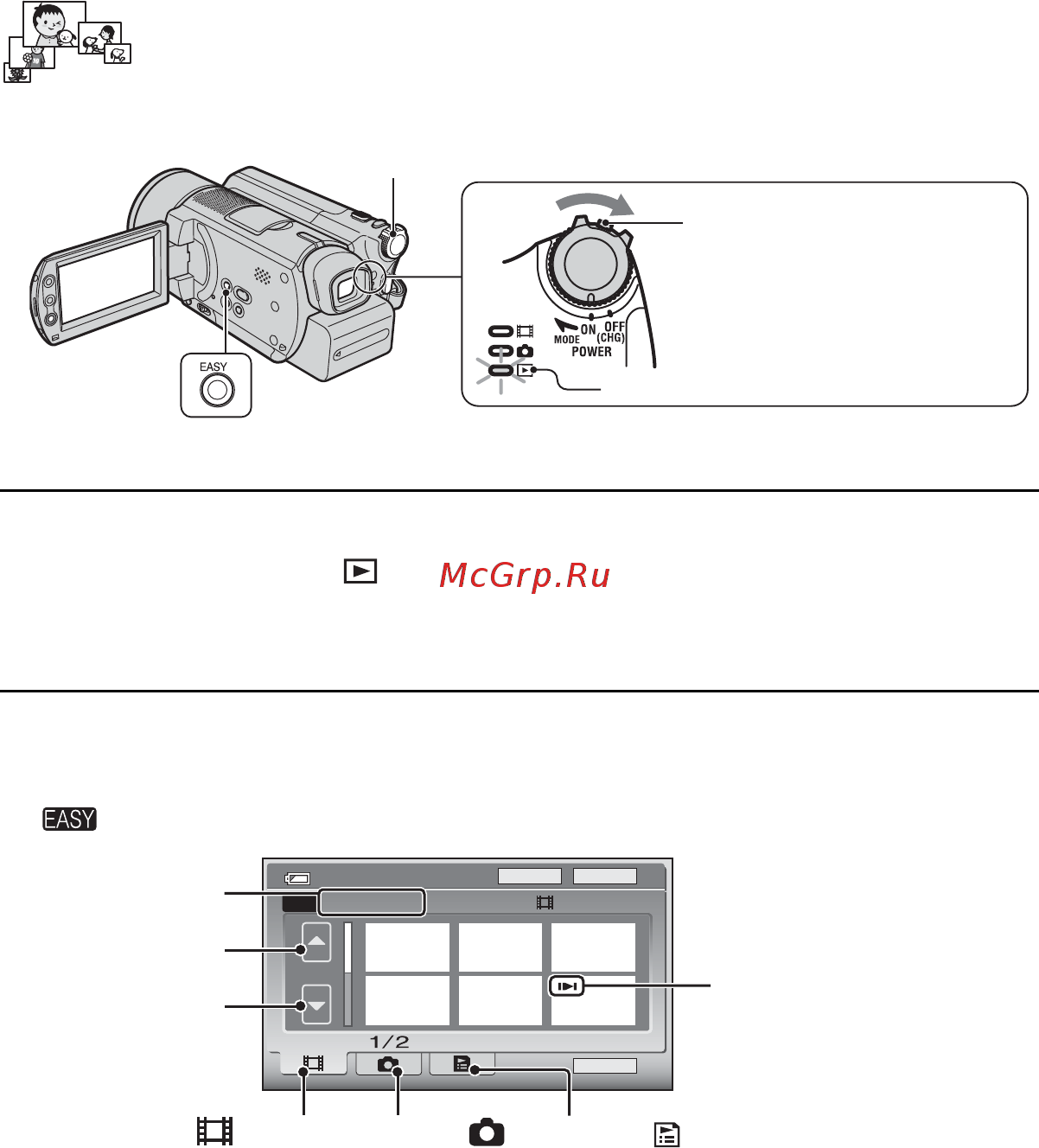Sony DCR-SR90E [28/115] Простое воспроизведение