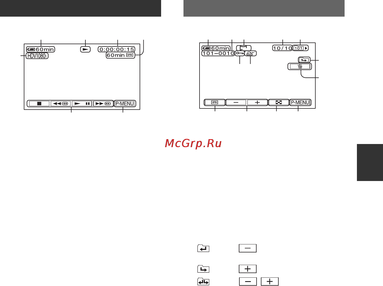Sony HDR-HC3E [33/131] Viewing movies