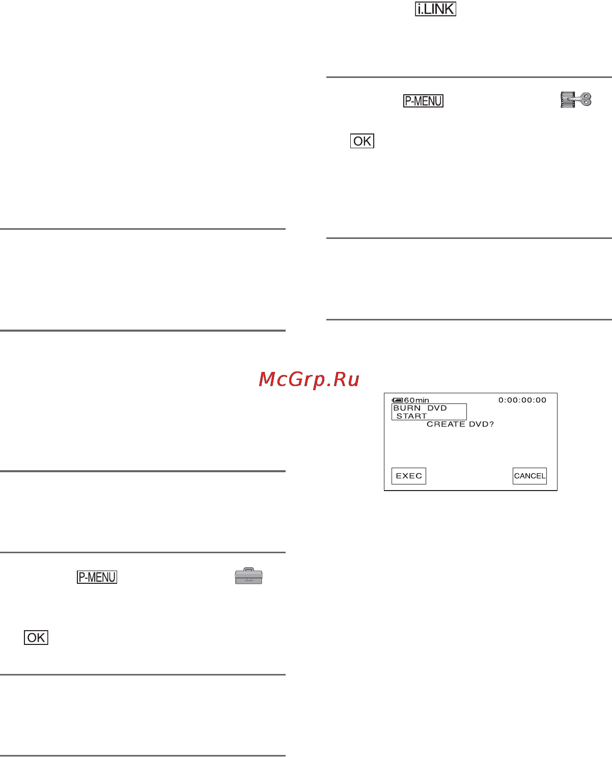 Sony HDR-HC3E [86/131] Creating a dvd direct access to click to dvd continued