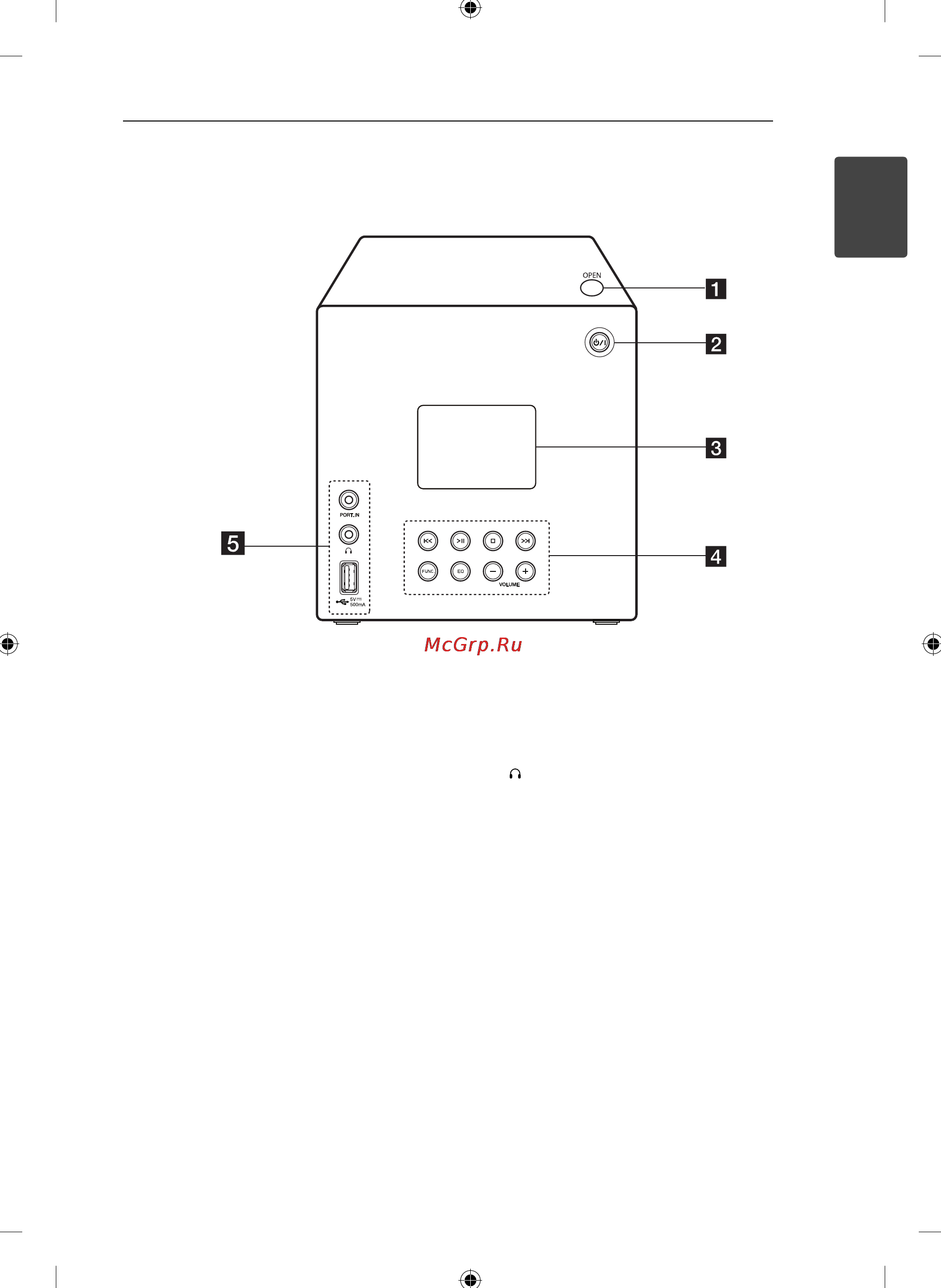 LG CM2130 [9/22] Передняя панель