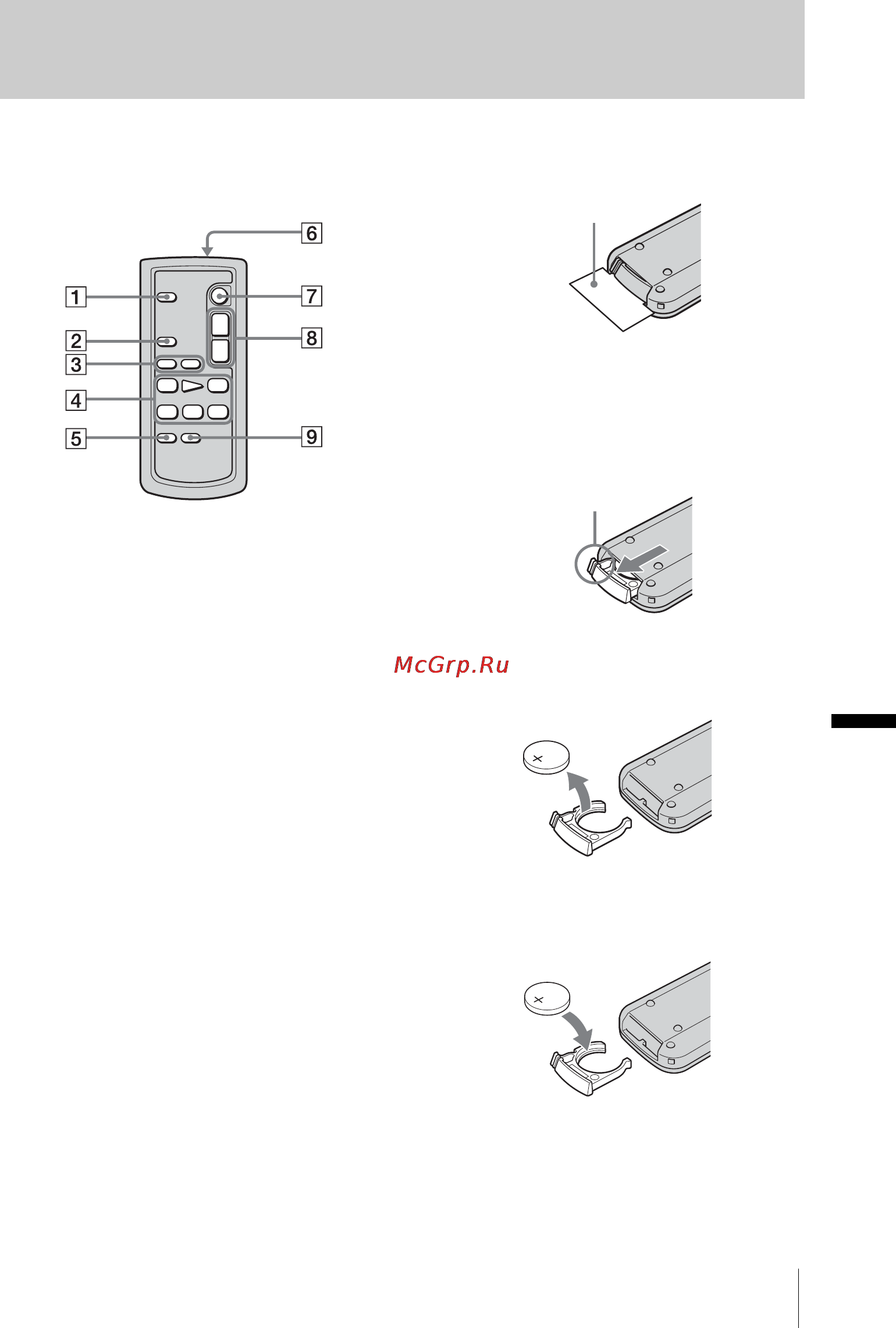Sony DCR-HC16E [97/216] Fjärrkontroll dcr hc18e hc20e
