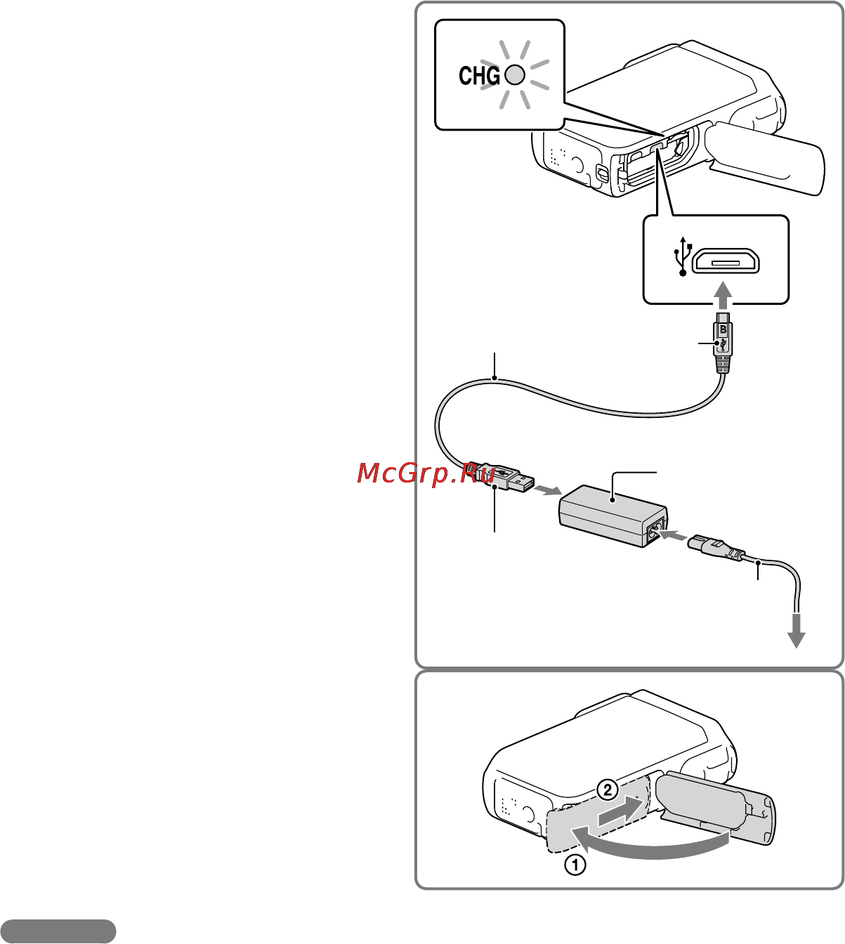 Sony HDR-GW55VE [82/130] Закрийте кришку акумулятора картки пам яті роз єма