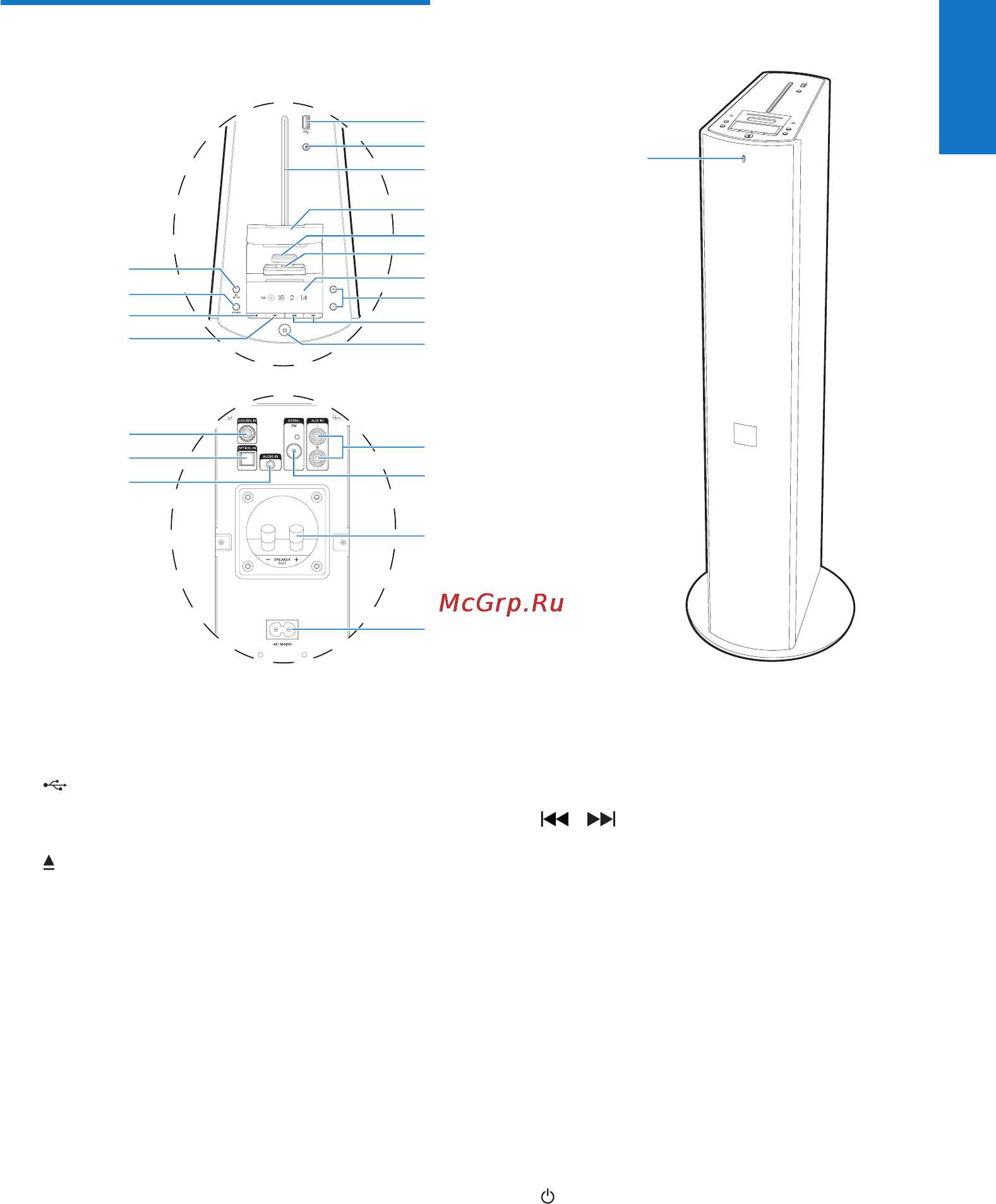 Philips DTM9030/10 [9/32] Описание основной ас