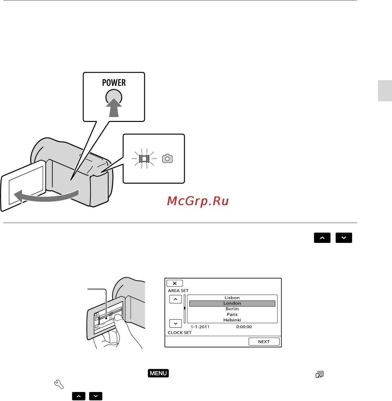 Sony DCR-SX45E [83/142] Крок 2 увімкнення живлення та встановлення дати й часу