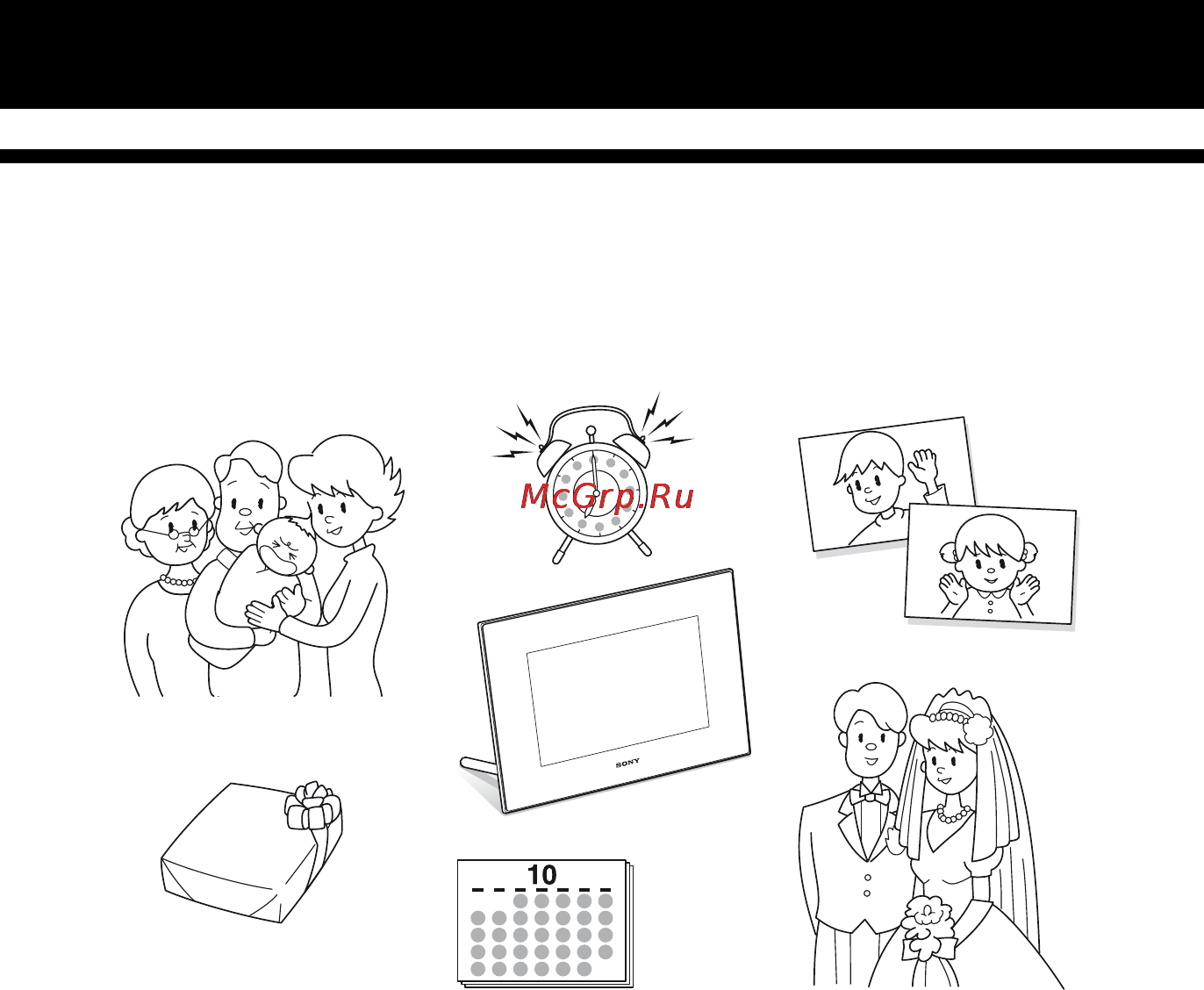 Sony DPF-D92 [8/68] Enjoying your photo frame in various ways