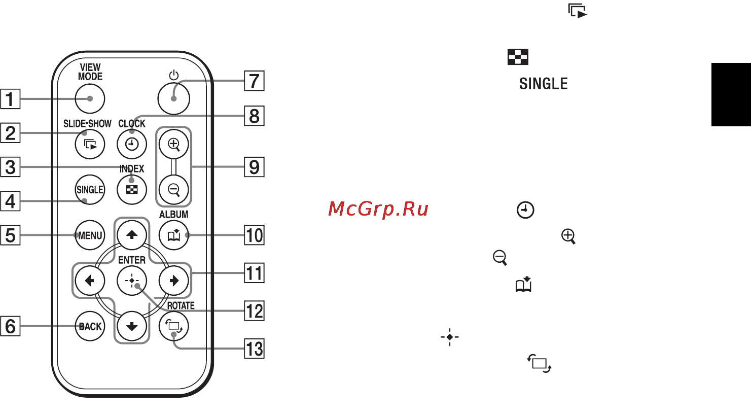 Sony DPF-E72 [13/68] Пульт дистанционного управления