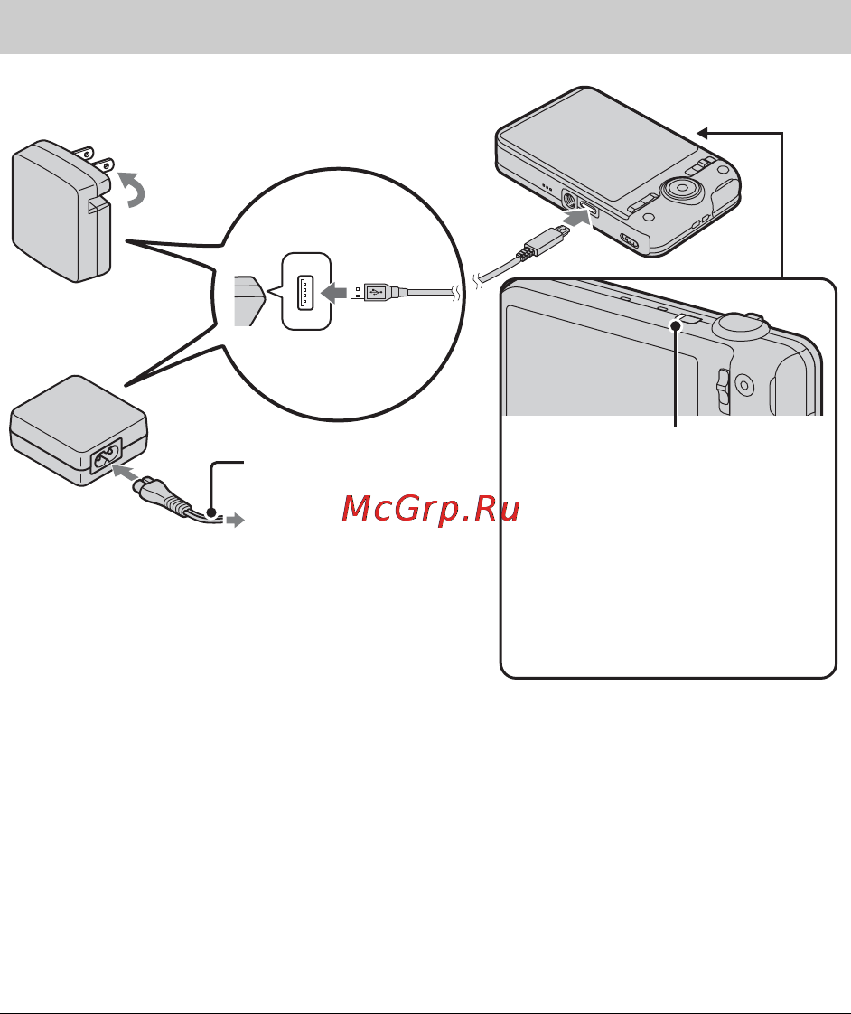 Sony CYBER-SHOT DSC-WX50 [10/100] Connect the ac adaptor to the wall outlet wall socket