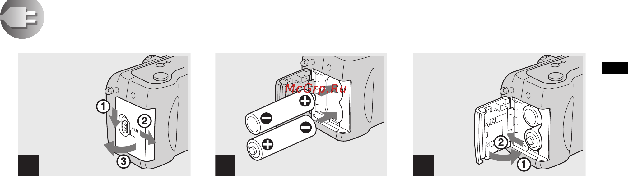 Sony CYBER-SHOT DSC-P31 [15/212] Установка батарей