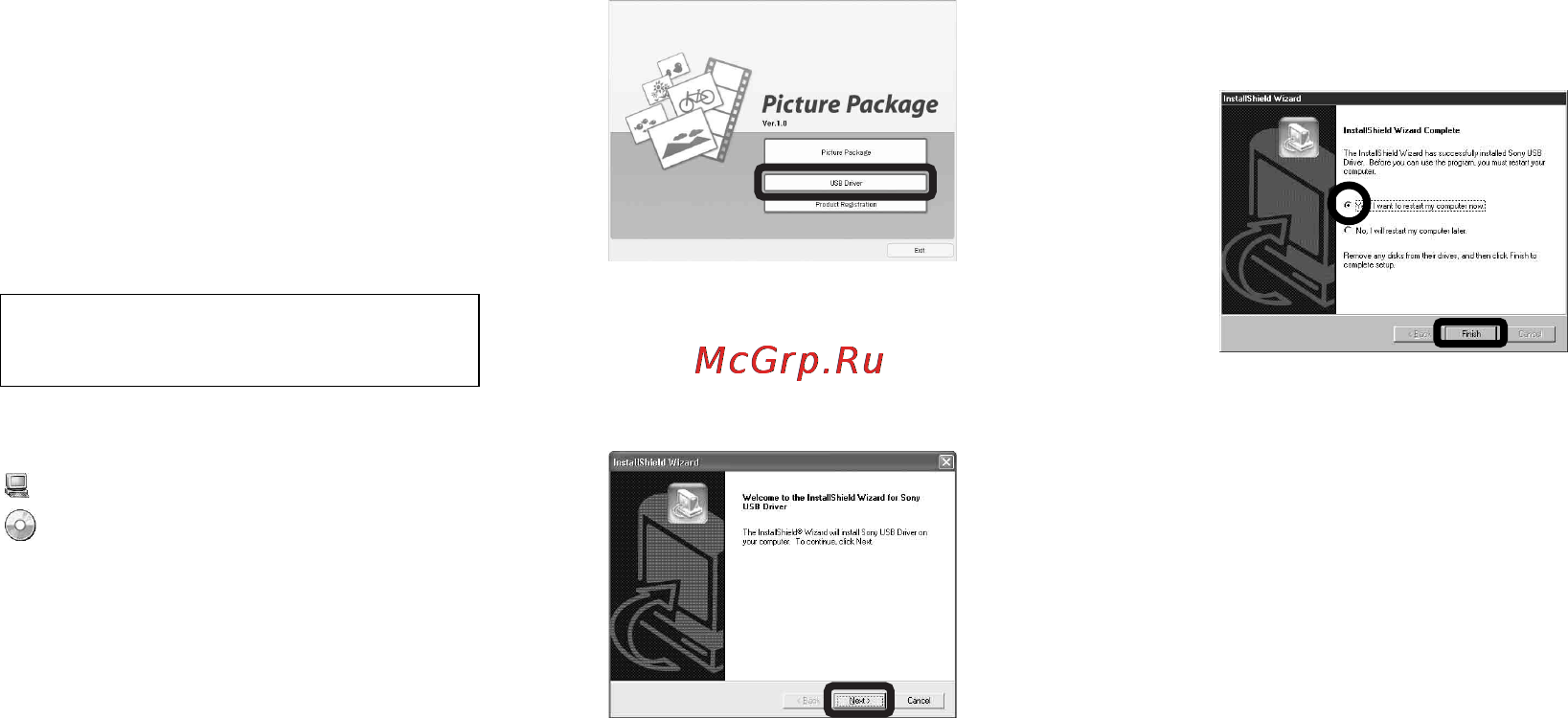 Sony CYBER-SHOT DSC-P150 [232/280] Installera usb drivrutinen