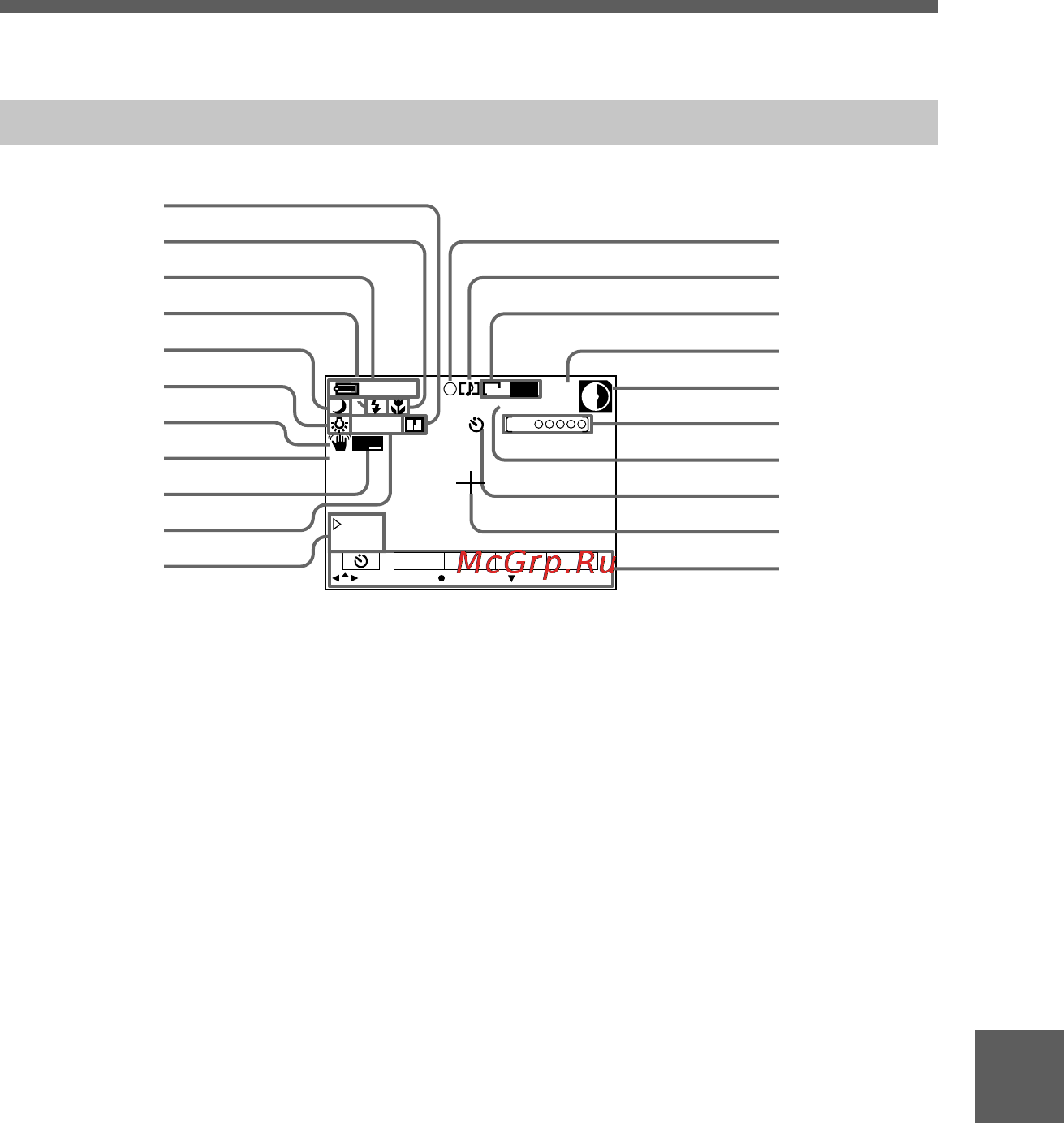 Sony MVC-FD95 [65/68] Lcd screen finder indicators