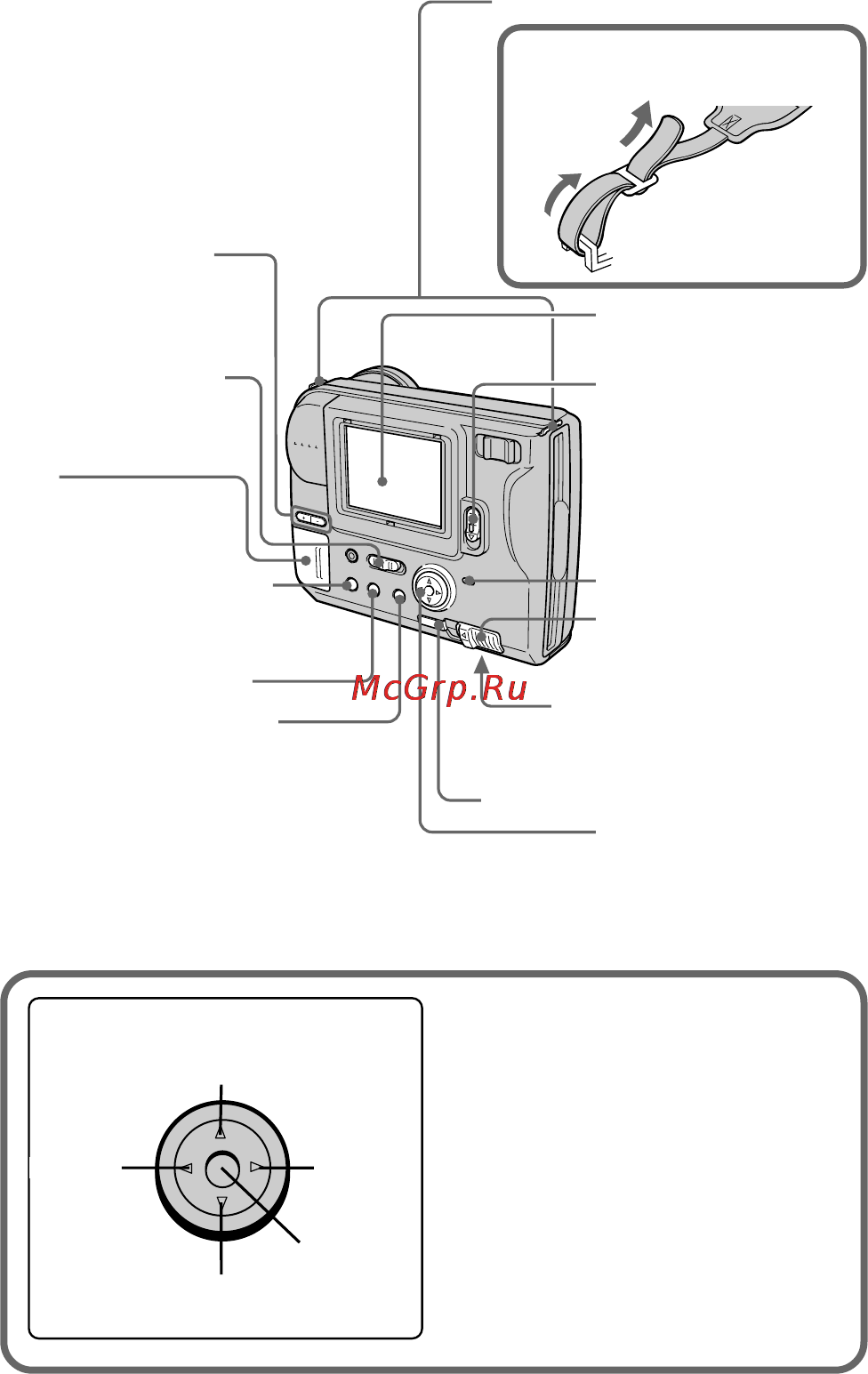 Sony MVC-FD73 [47/80] Función del mando de control