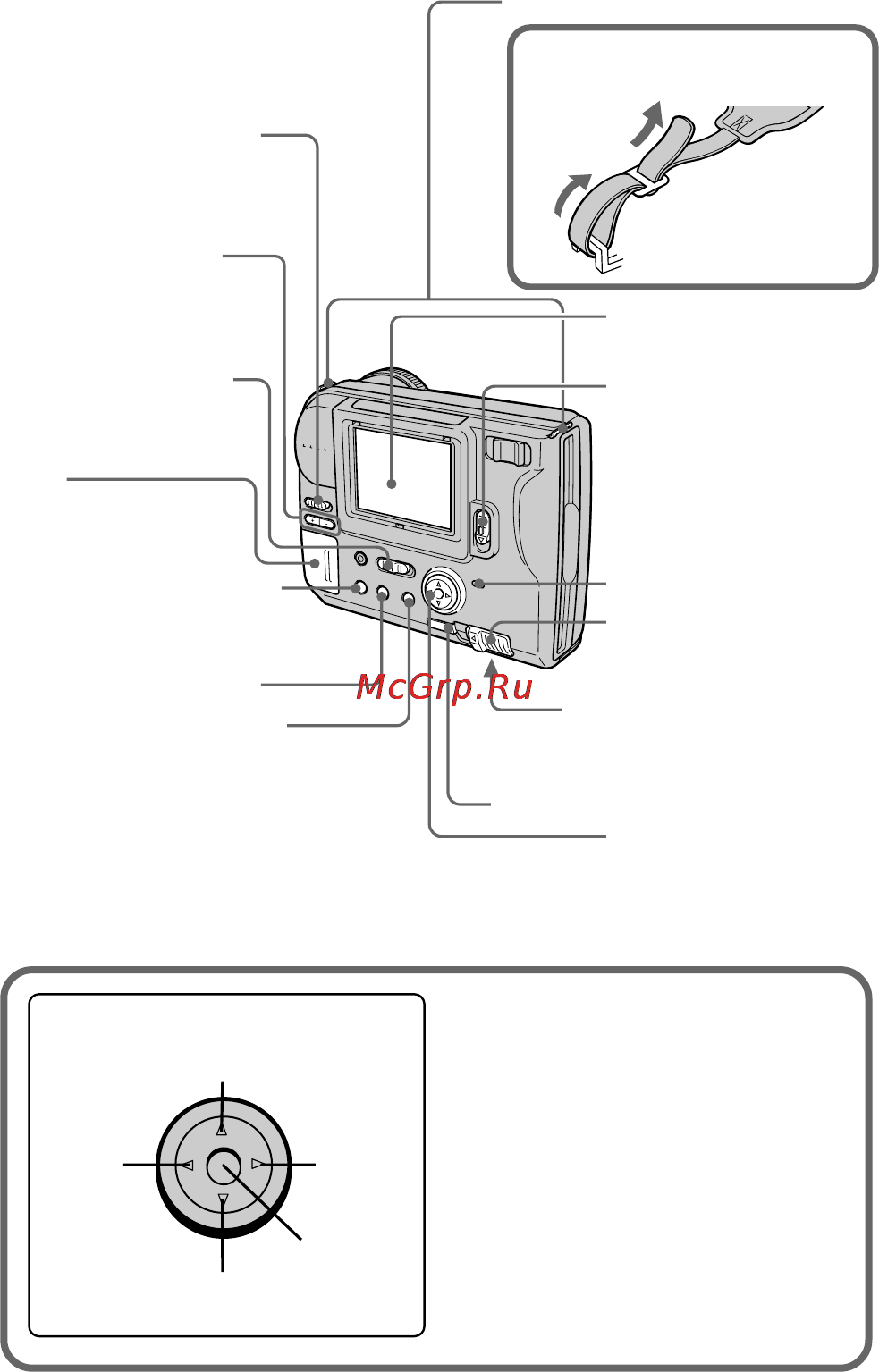 Sony MVC-FD71 [47/80] Función del mando de control