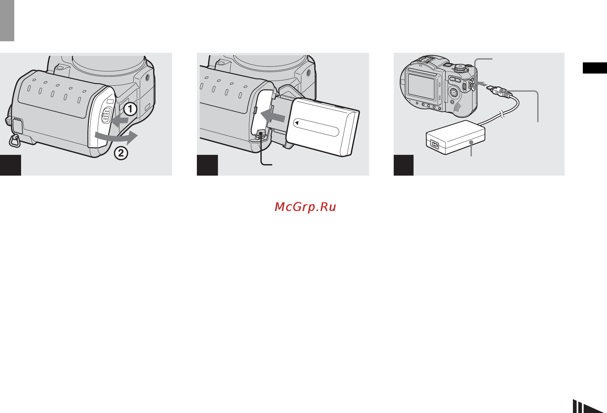 Sony MVC-CD500 [11/132] Charging the battery pack