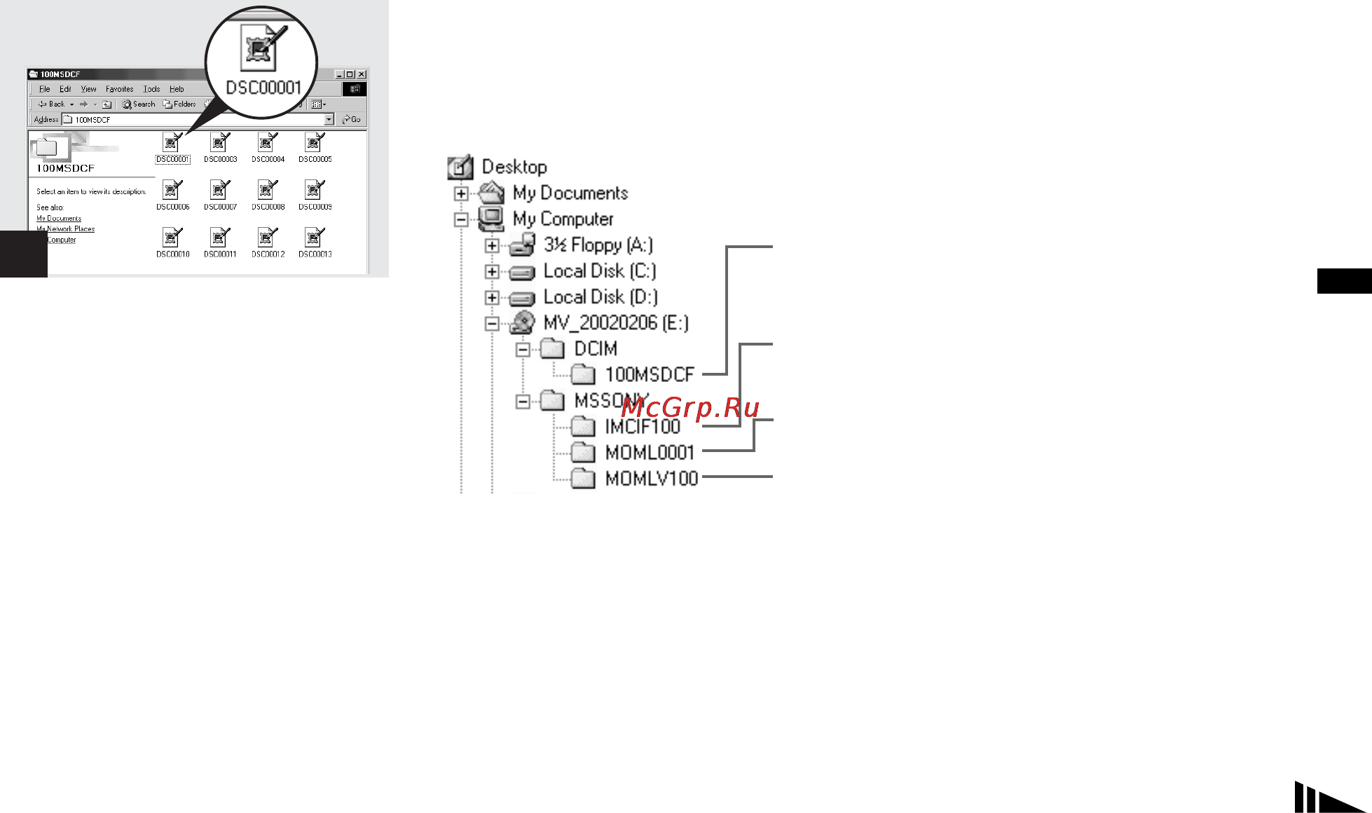 Sony MVC-CD400 [49/132] Image file storage destinations and image file names