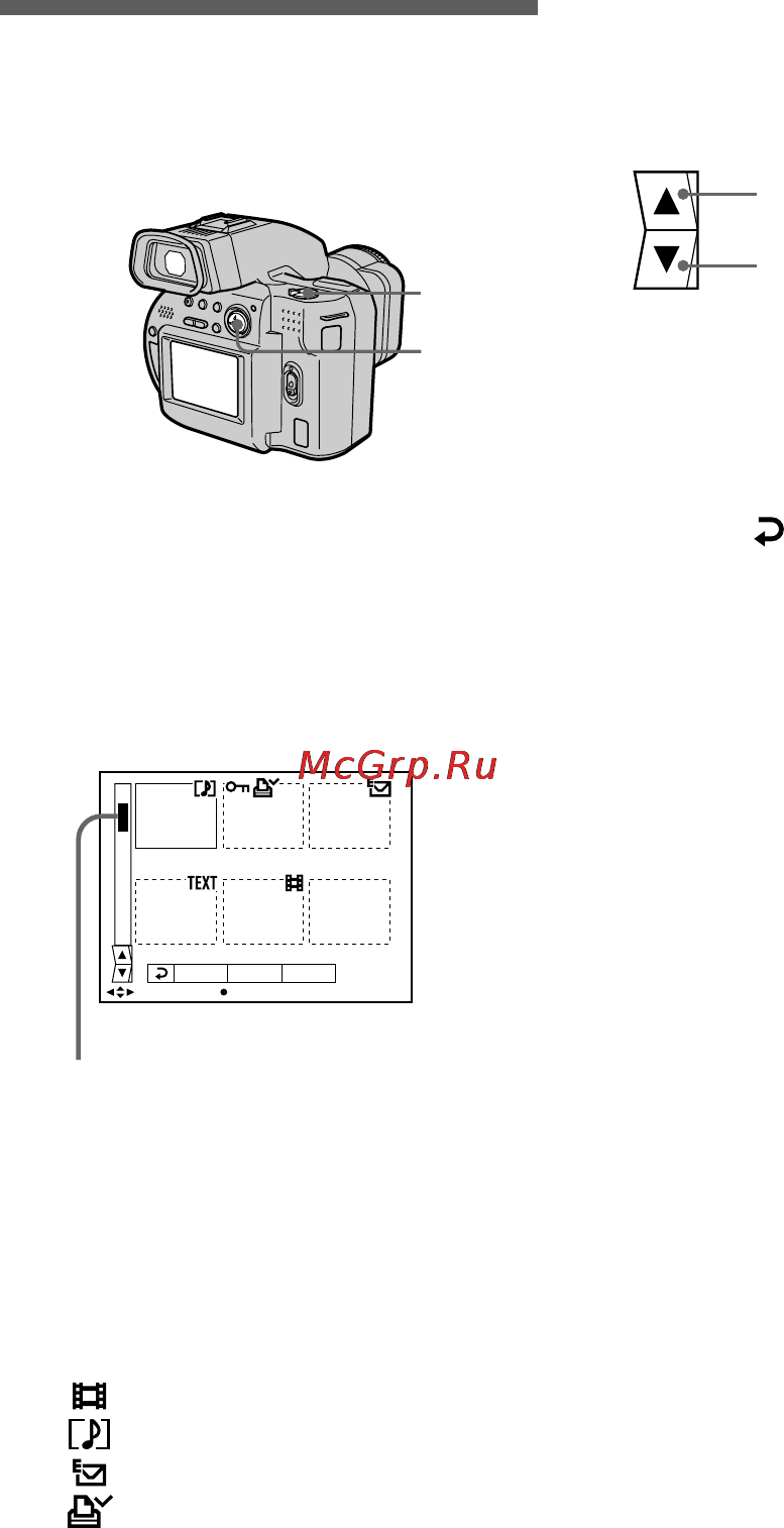 Sony MVC-CD1000 [56/80] Playing back six images at once index