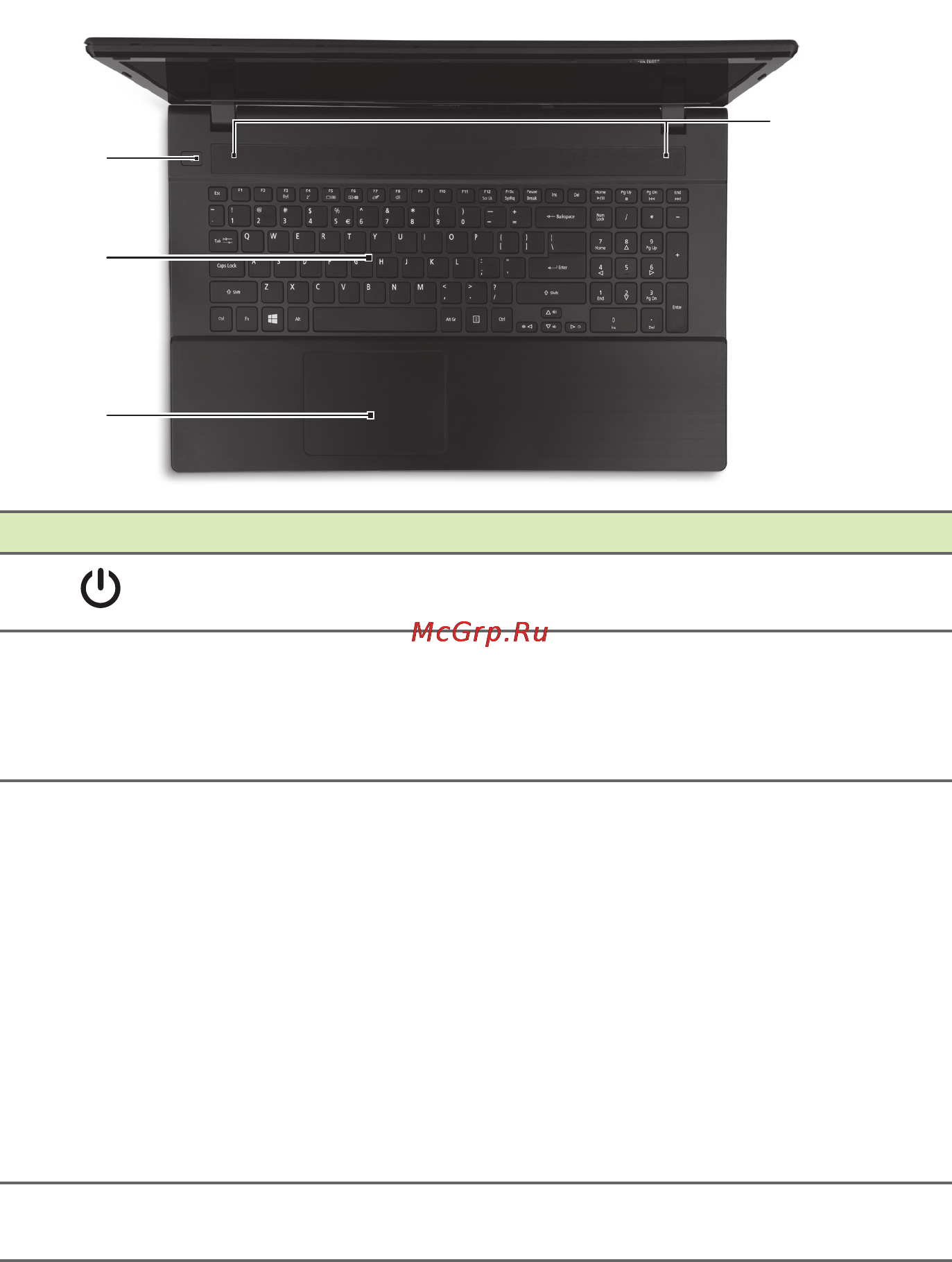 Acer Aspire V3-772G-54208G1TMamm [10/95] Вид клавиатуры