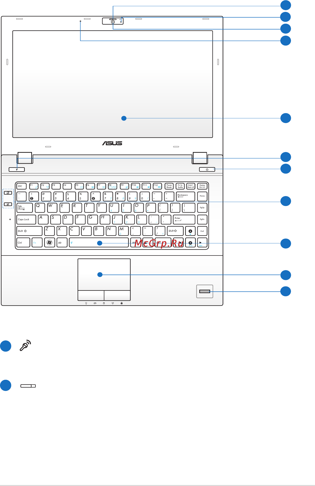 Asus B53V-SO090P [15/120] Встроенный микрофон