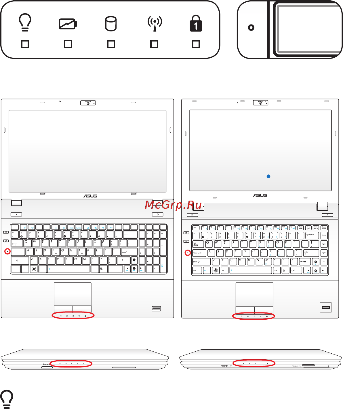 Asus B53V-SO090P [51/120] Индикаторы