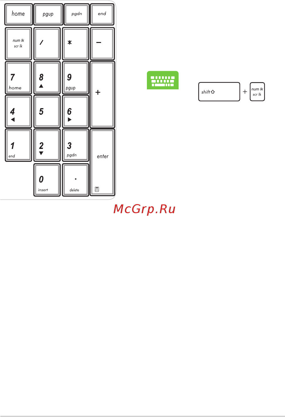 Asus X550CC-XO221H [42/129] Цифровая клавиатура на некоторых моделях