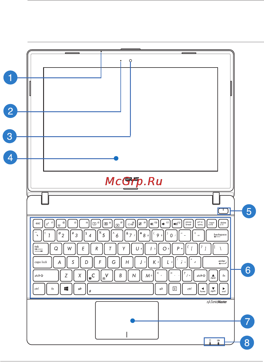 Asus X102BA-DF024H [14/122] Знакомство с ноутбуком