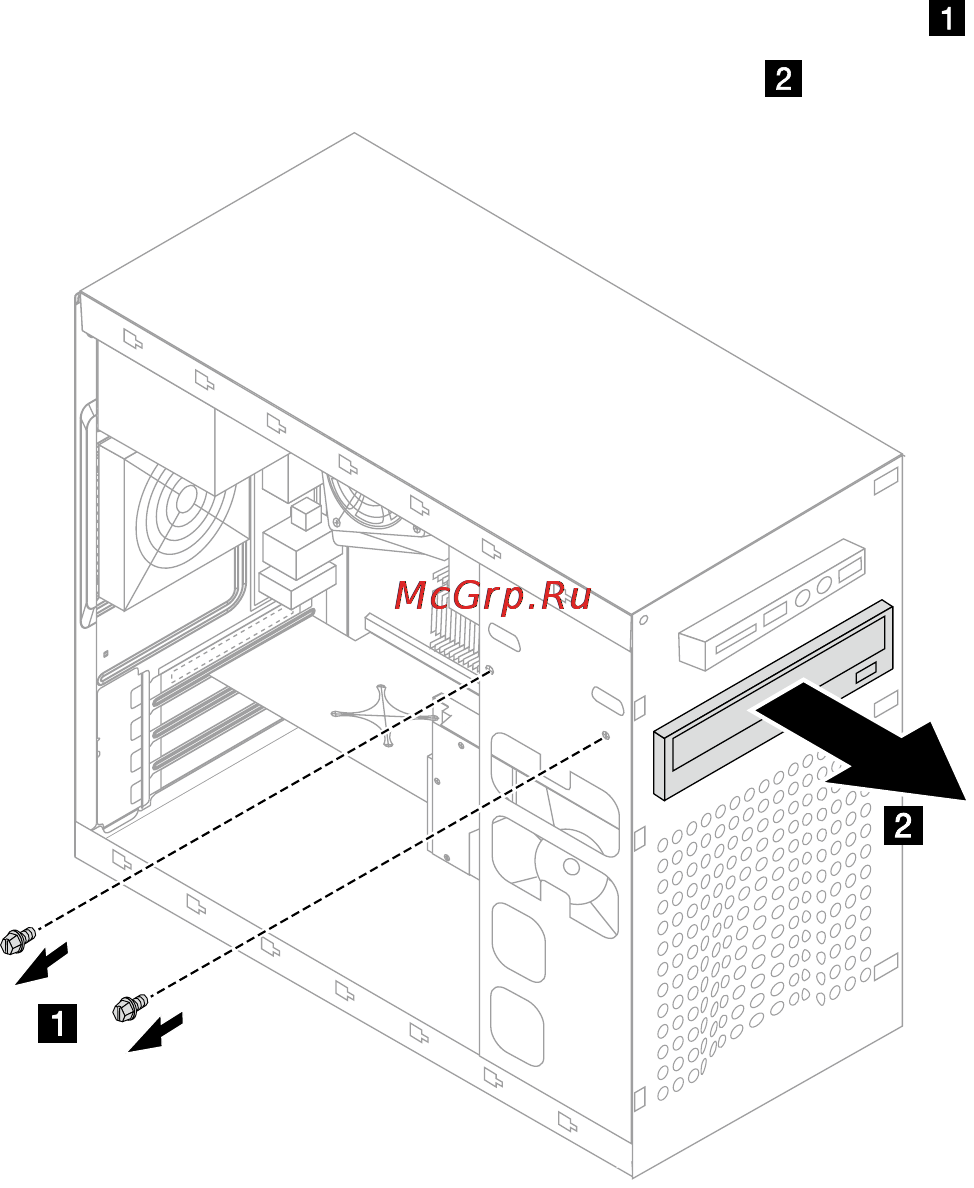 Lenovo H530 MT /57324169/ [53/63] Замена дисковода оптических дисков