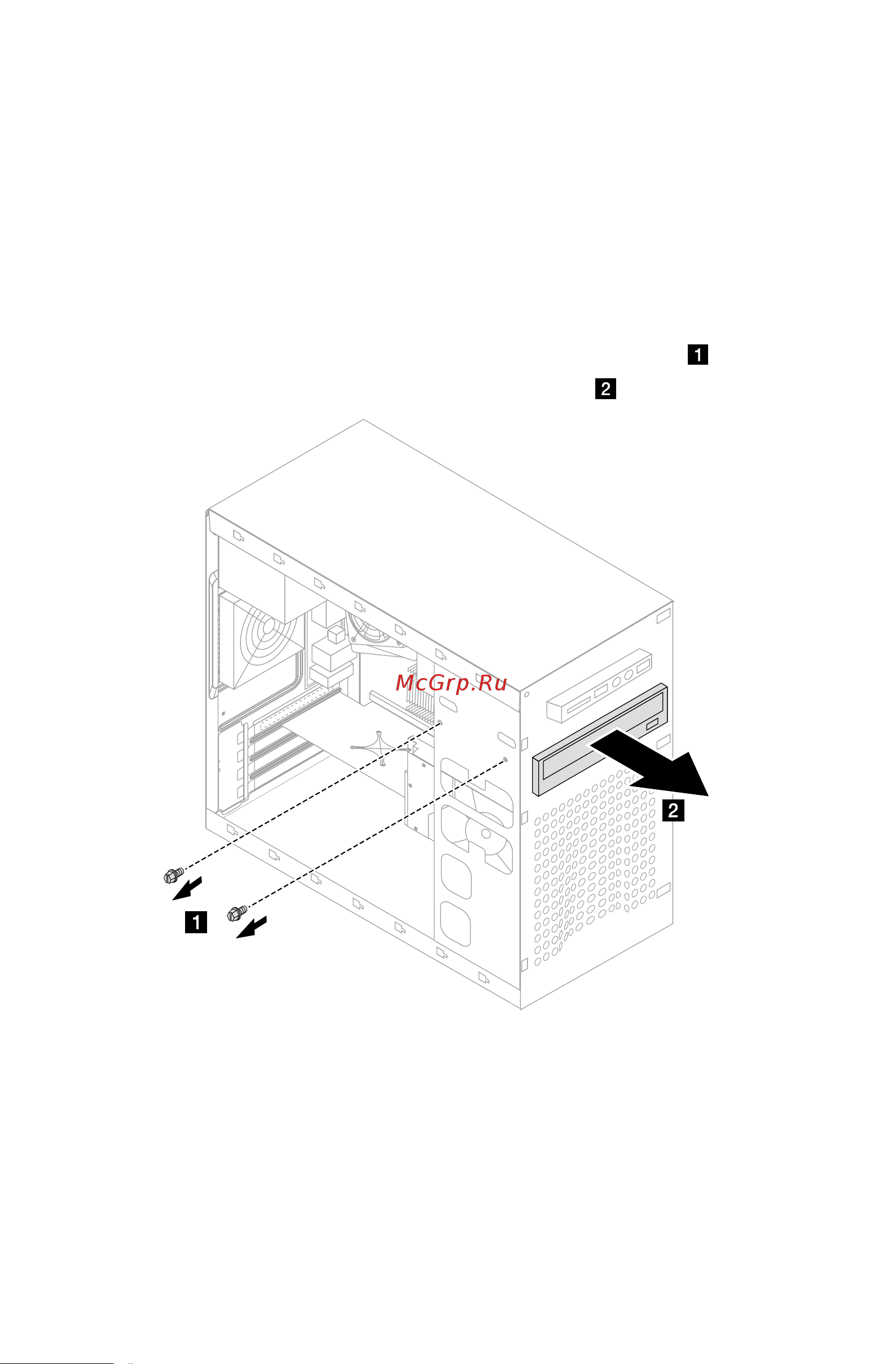 Lenovo IdeaCentre H515 /57324162/ [53/63] Замена дисковода оптических дисков
